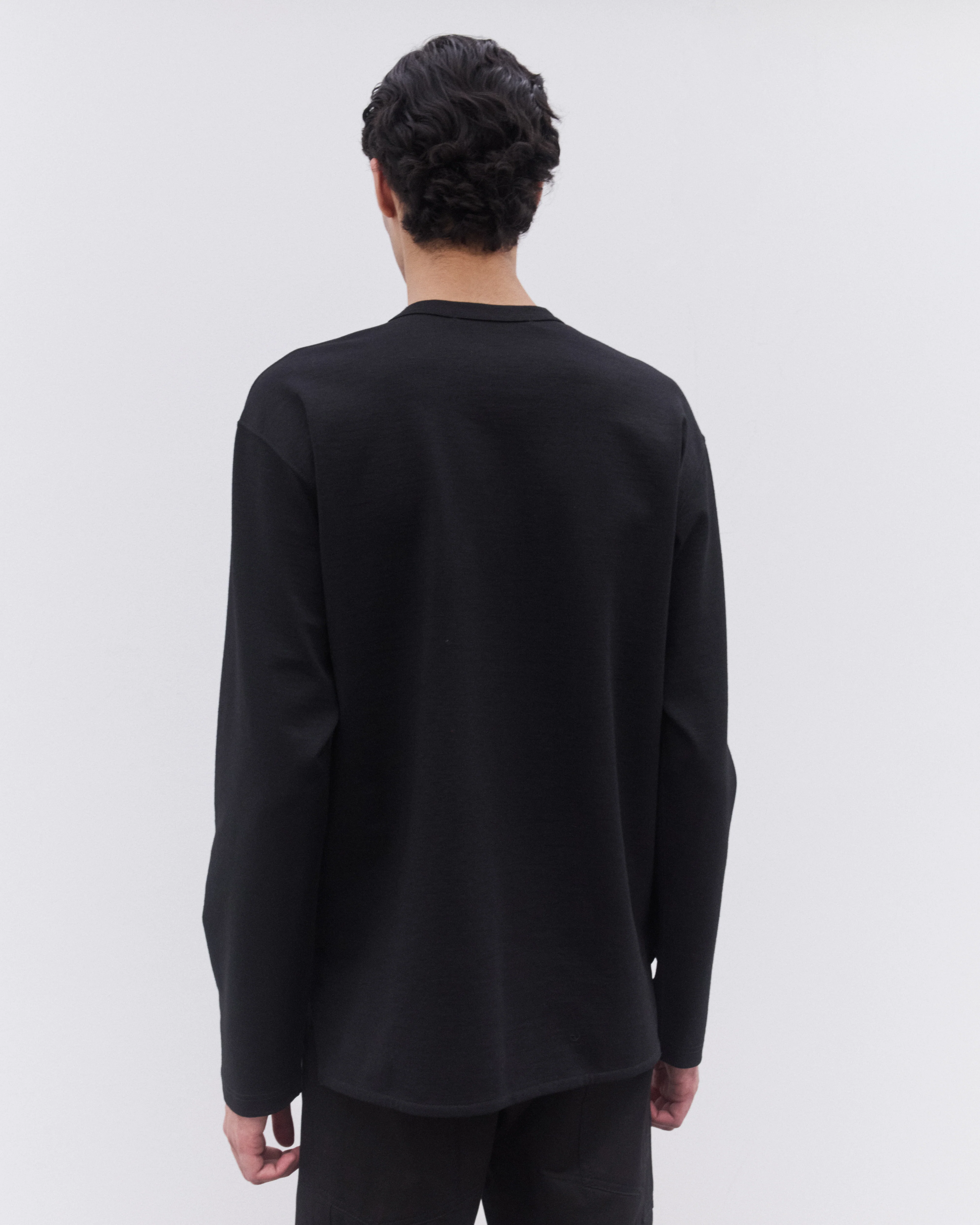 Junya Watanabe Man - Men’s Long Sleeve T-Shirt - (Black) - Image 5