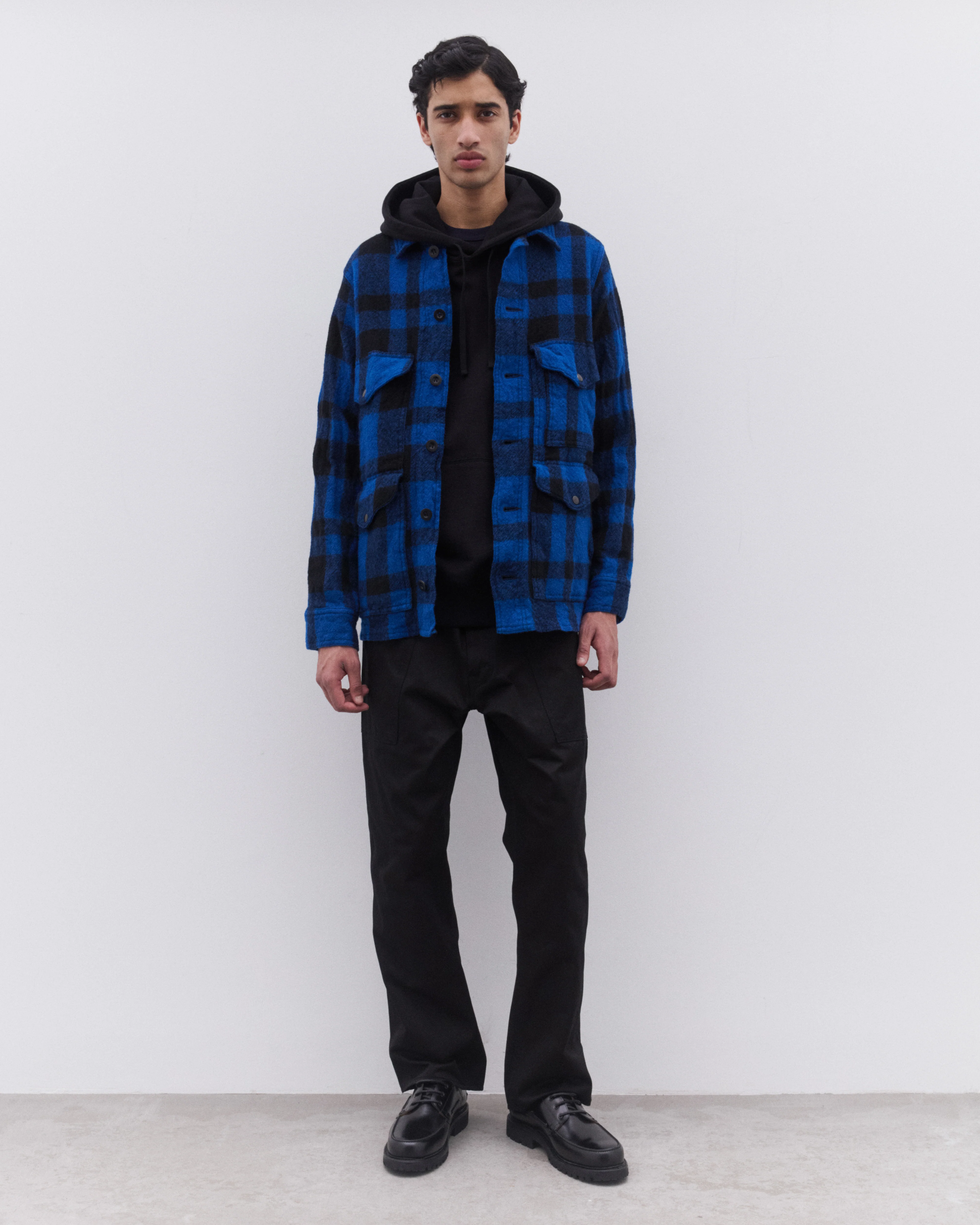 Junya Watanabe Man - Men’s Wool Blend Long Sleeve T-Shirt - (Navy) - Image 6
