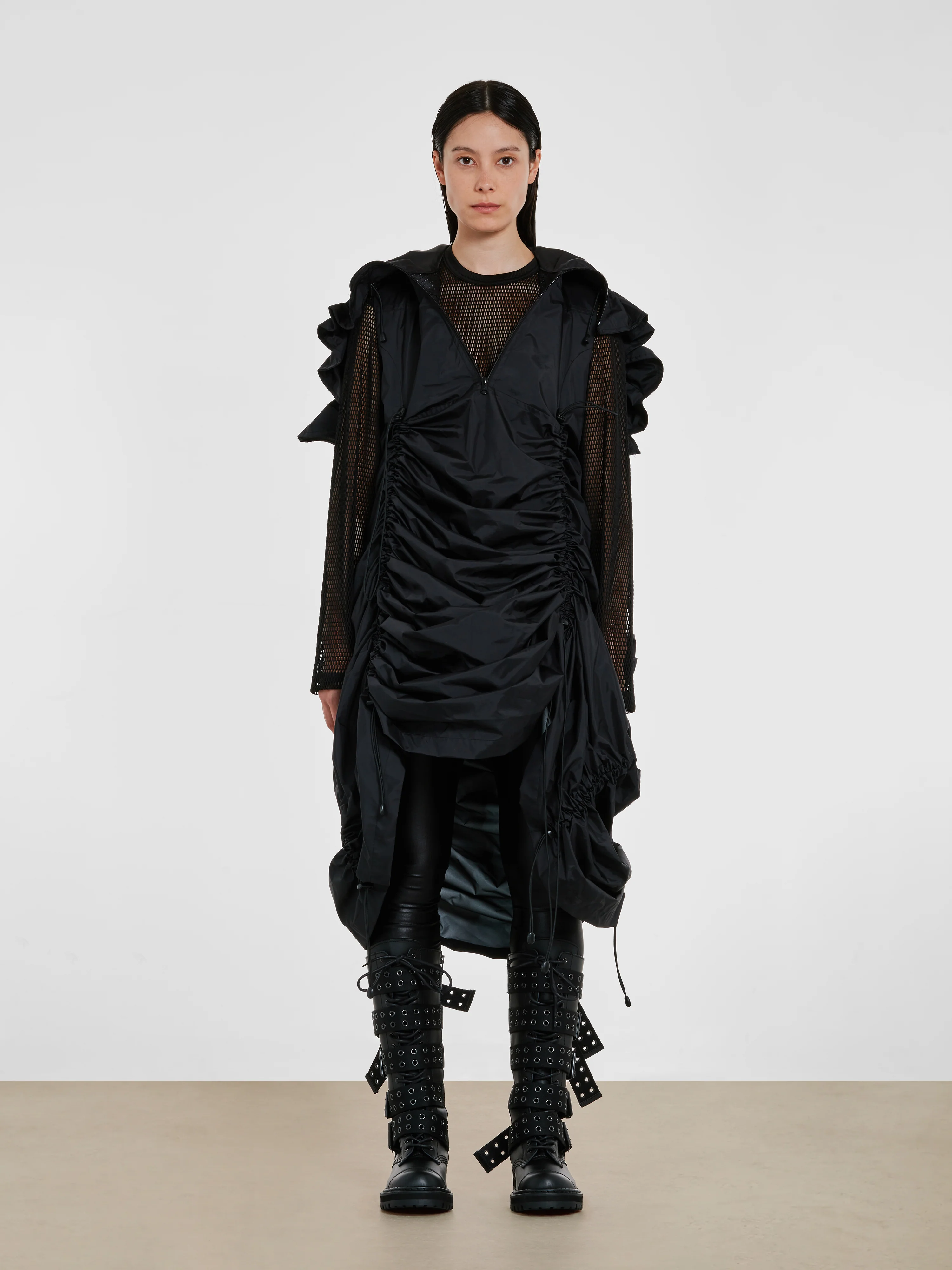 Junya Watanabe - Women’s Ripstop Dress - (Black) - Image 2