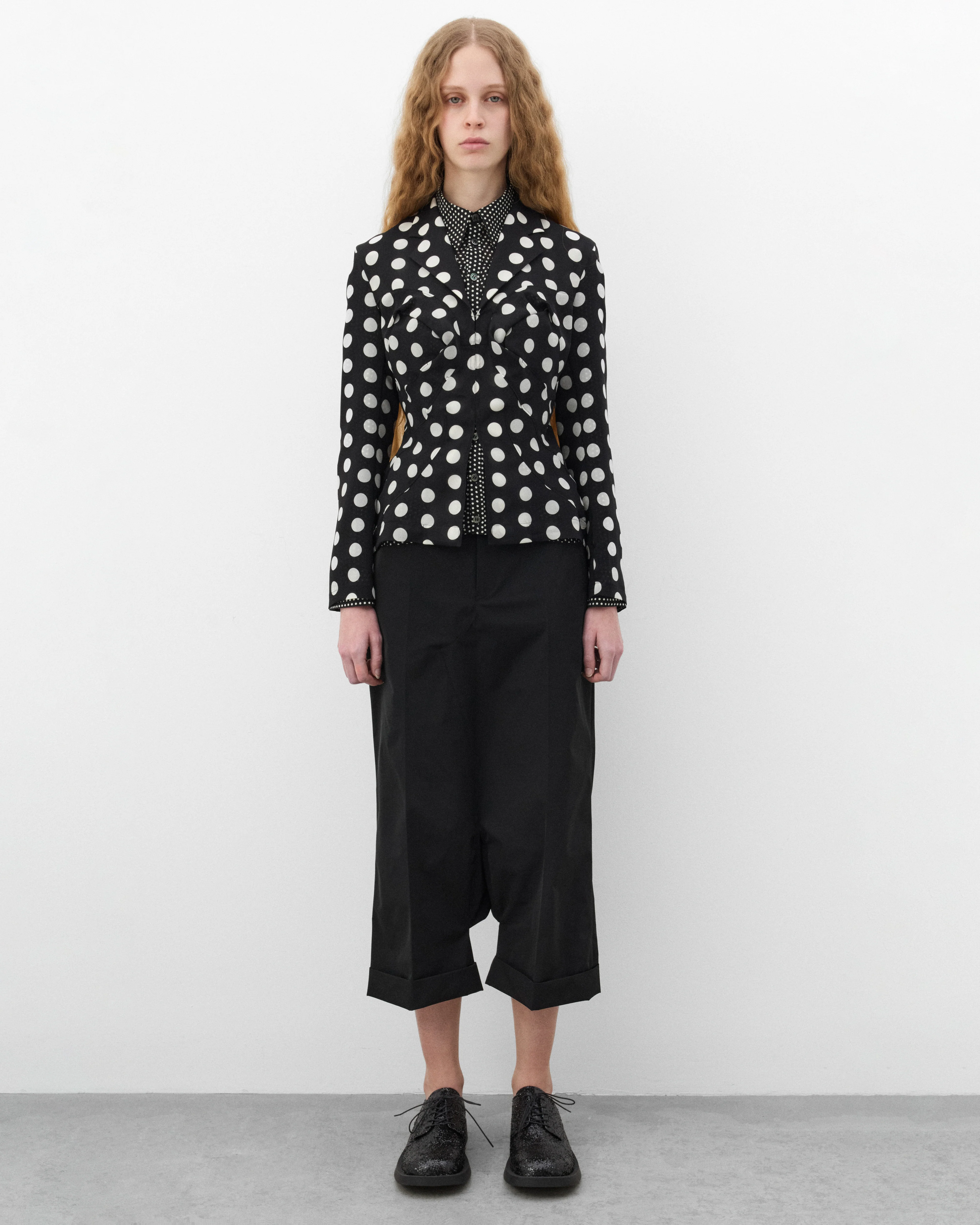 Junya Watanabe - Women's Polka Dot Sheer Shirt - (Black/White) - Image 6