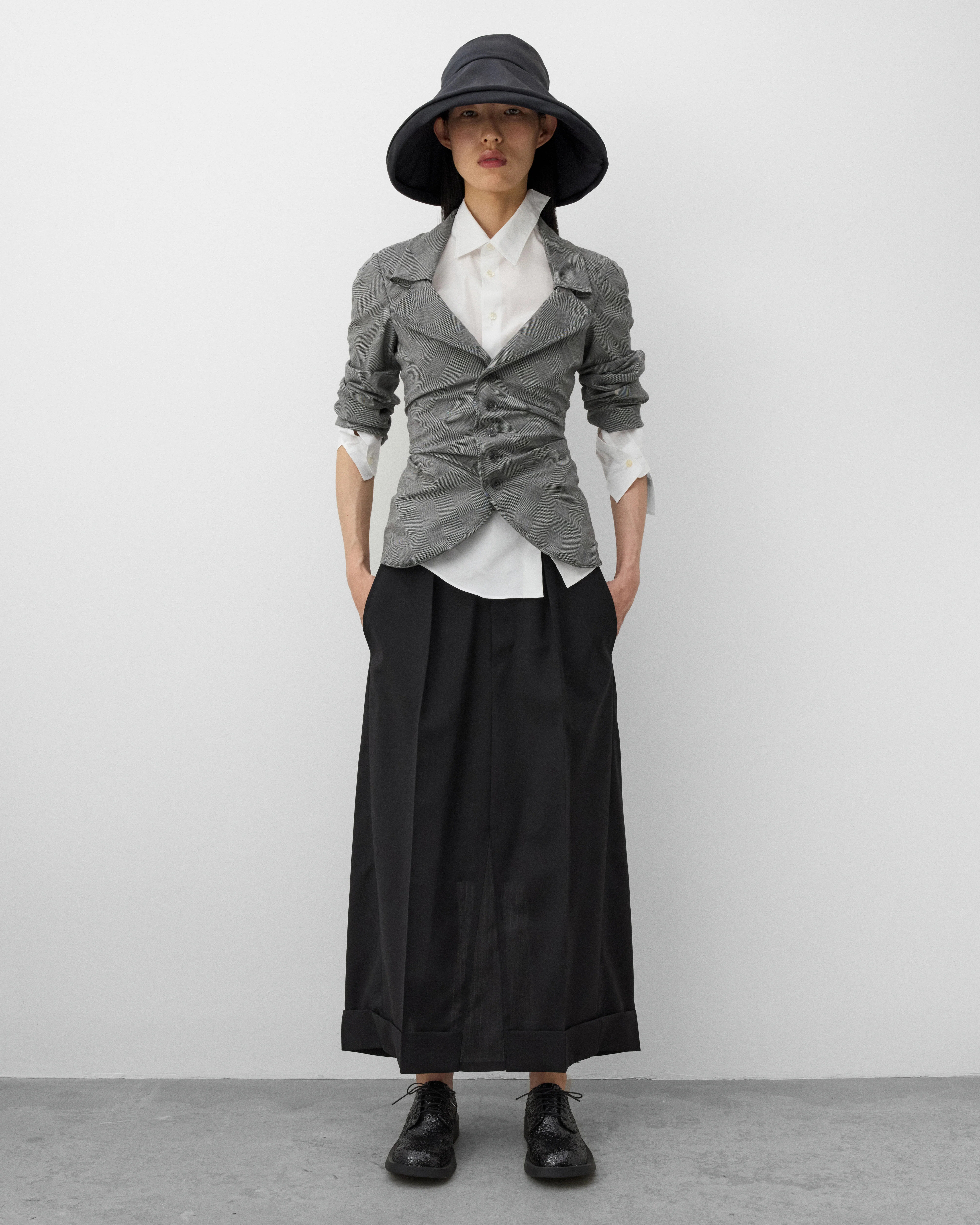 Junya Watanabe - Women's Peter Pan Collar Shirt - (White) - Image 6