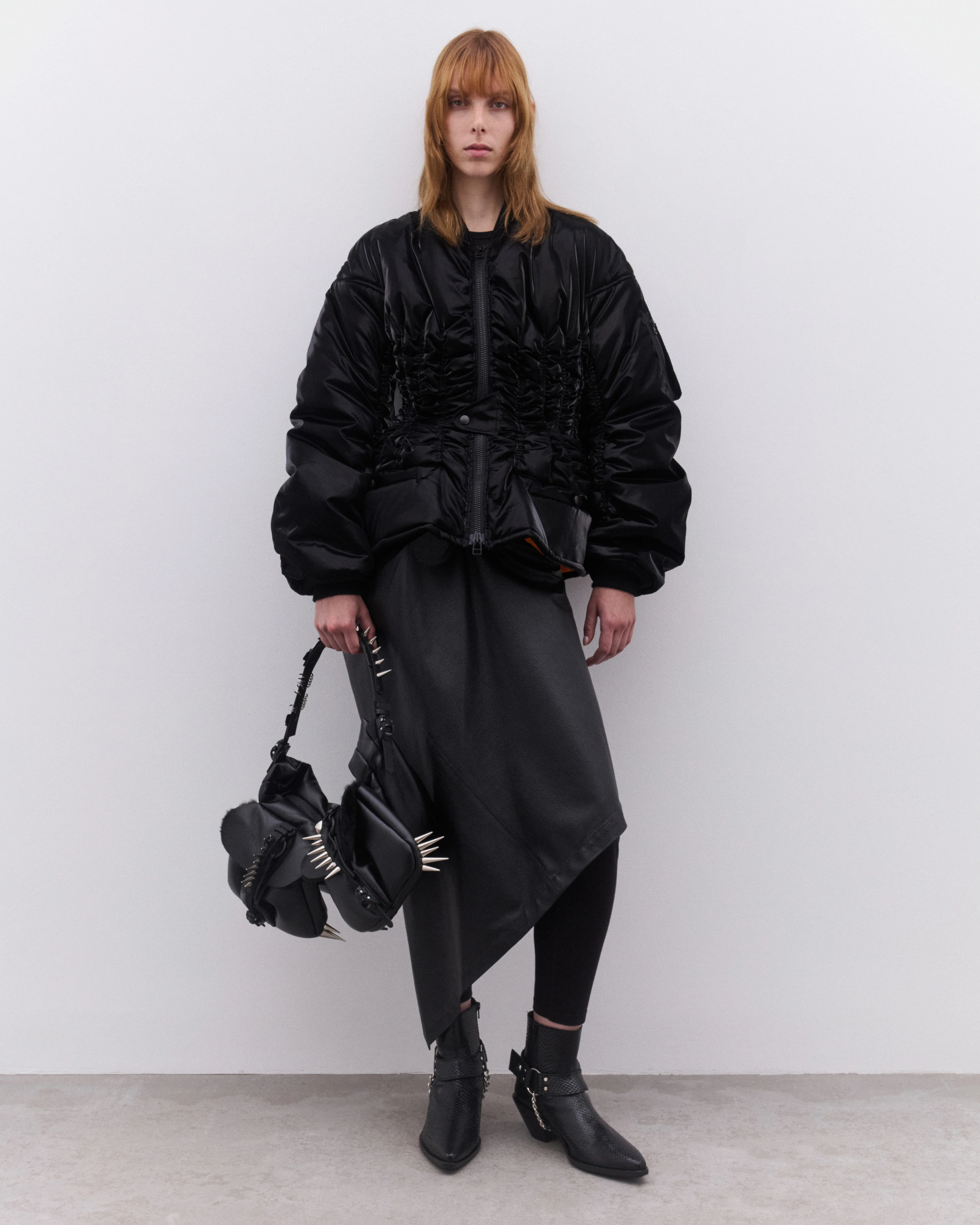 Junya Watanabe - Women’s Corseted Bomber Jacket - (Black) - Image 6
