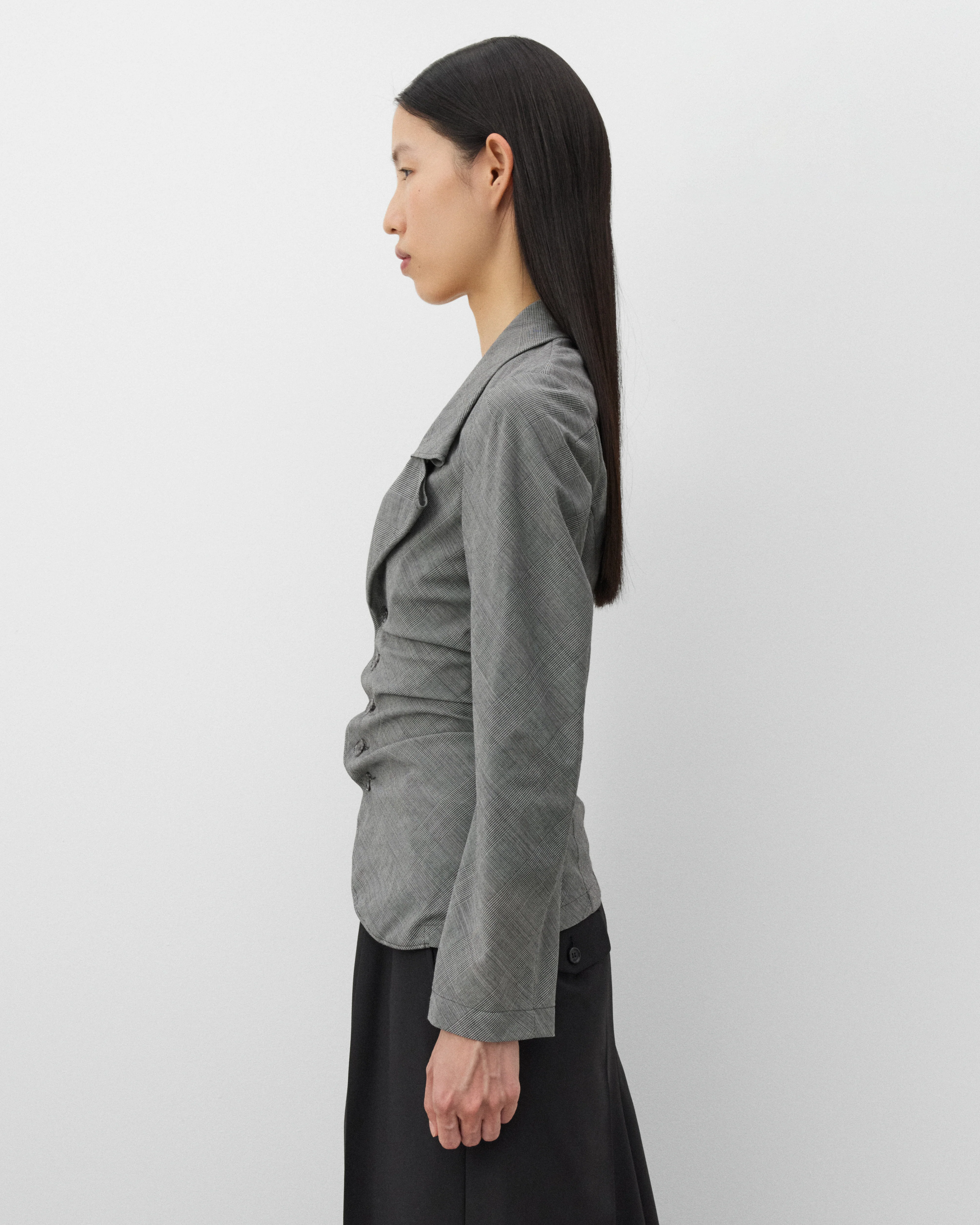 Junya Watanabe - Women's Fitted Blazer - (Grey) - Image 4