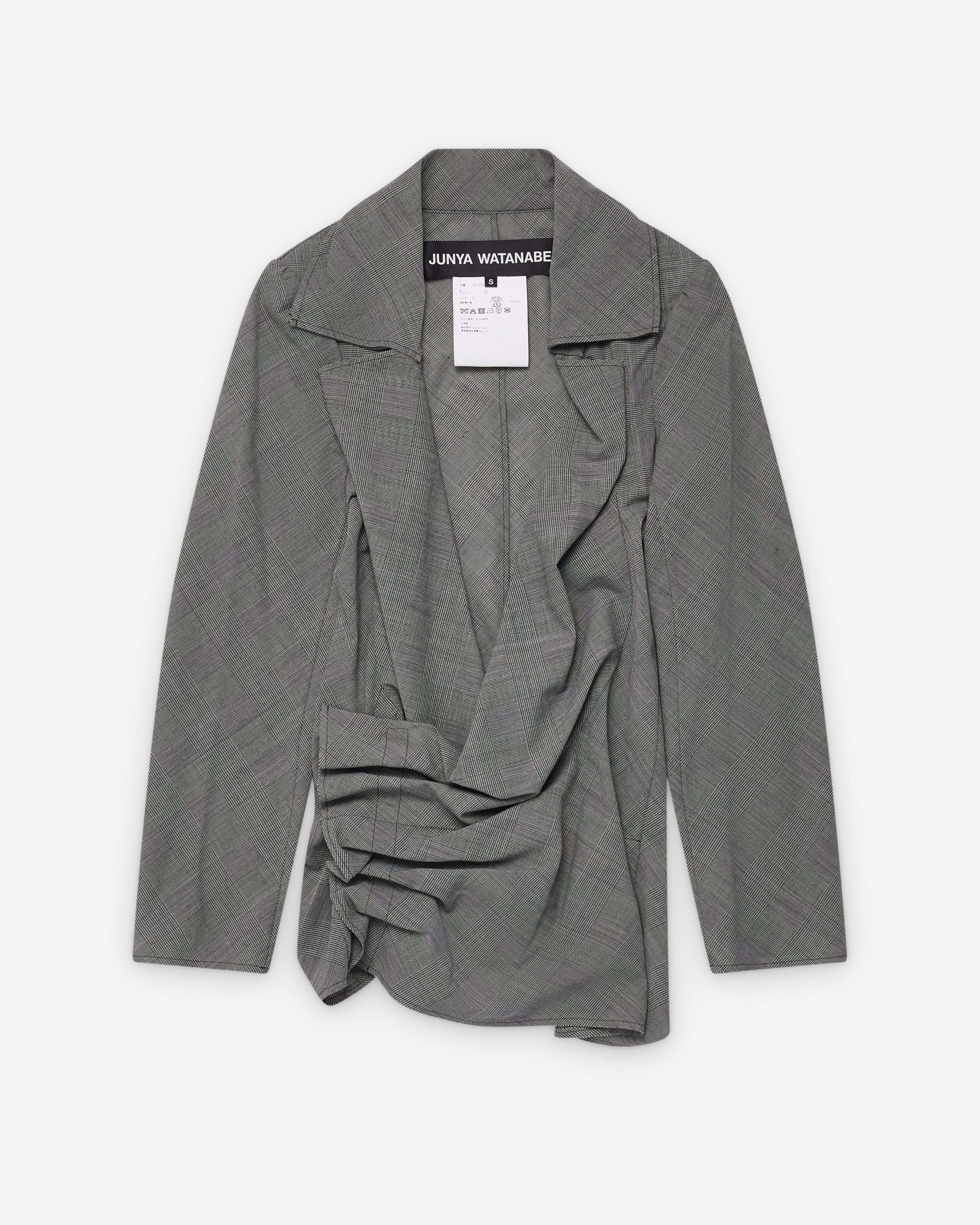 Junya Watanabe - Women's Wrap Blazer - (Grey Check)