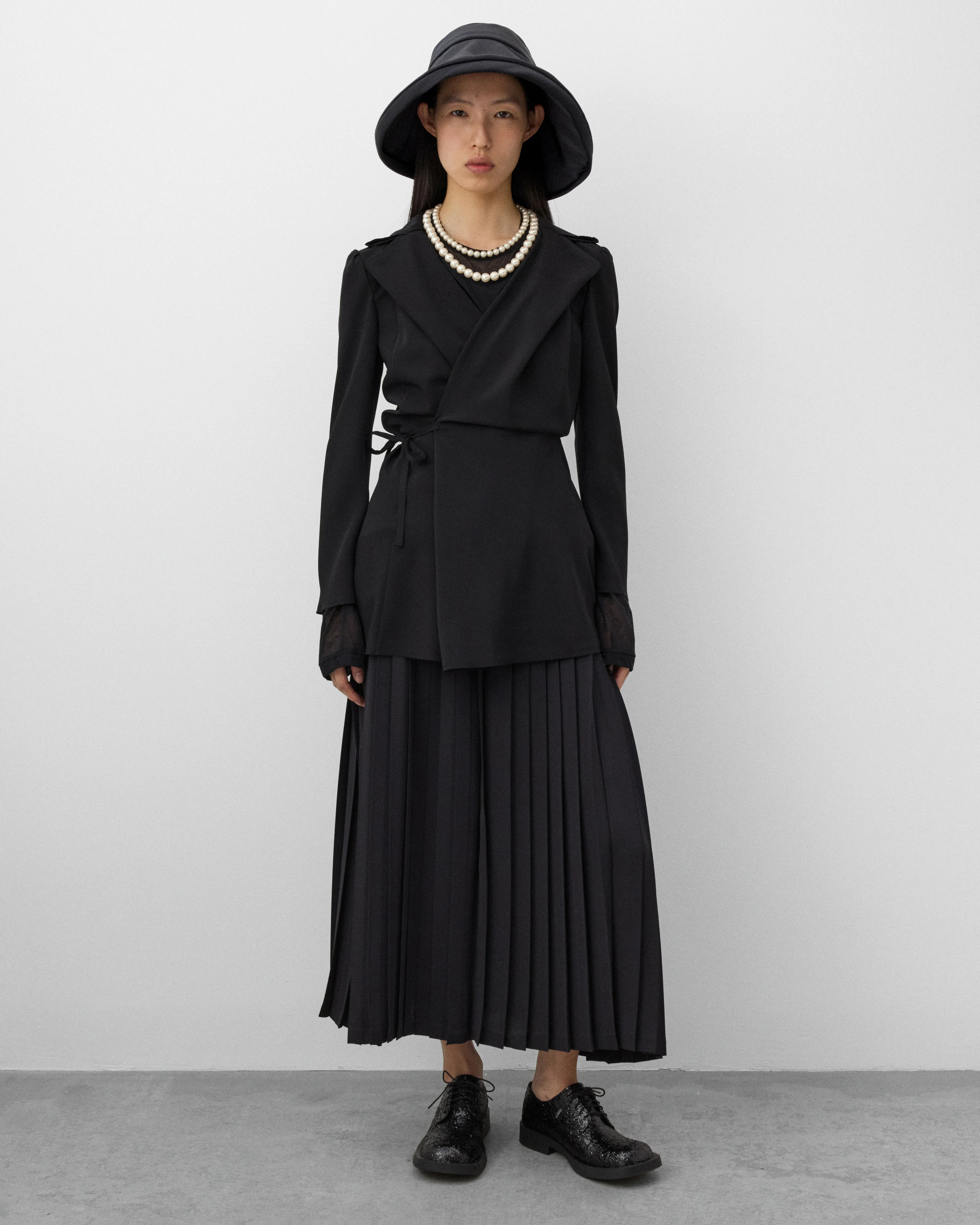 Junya Watanabe - Women's Tie Waist Jacket - (Black) - Image 6