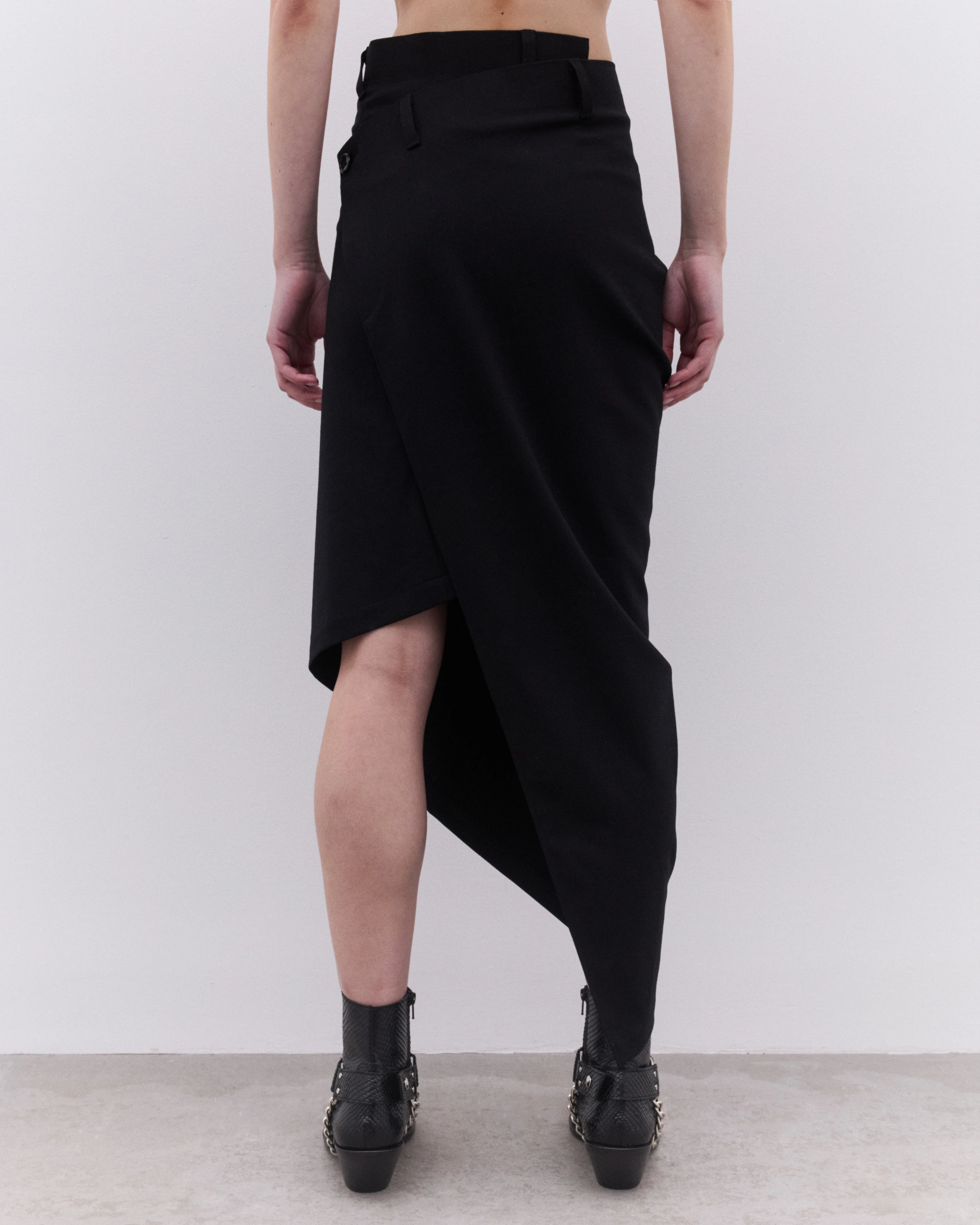 Junya Watanabe - Women’s Wrap Skirt - (Black) - Image 5