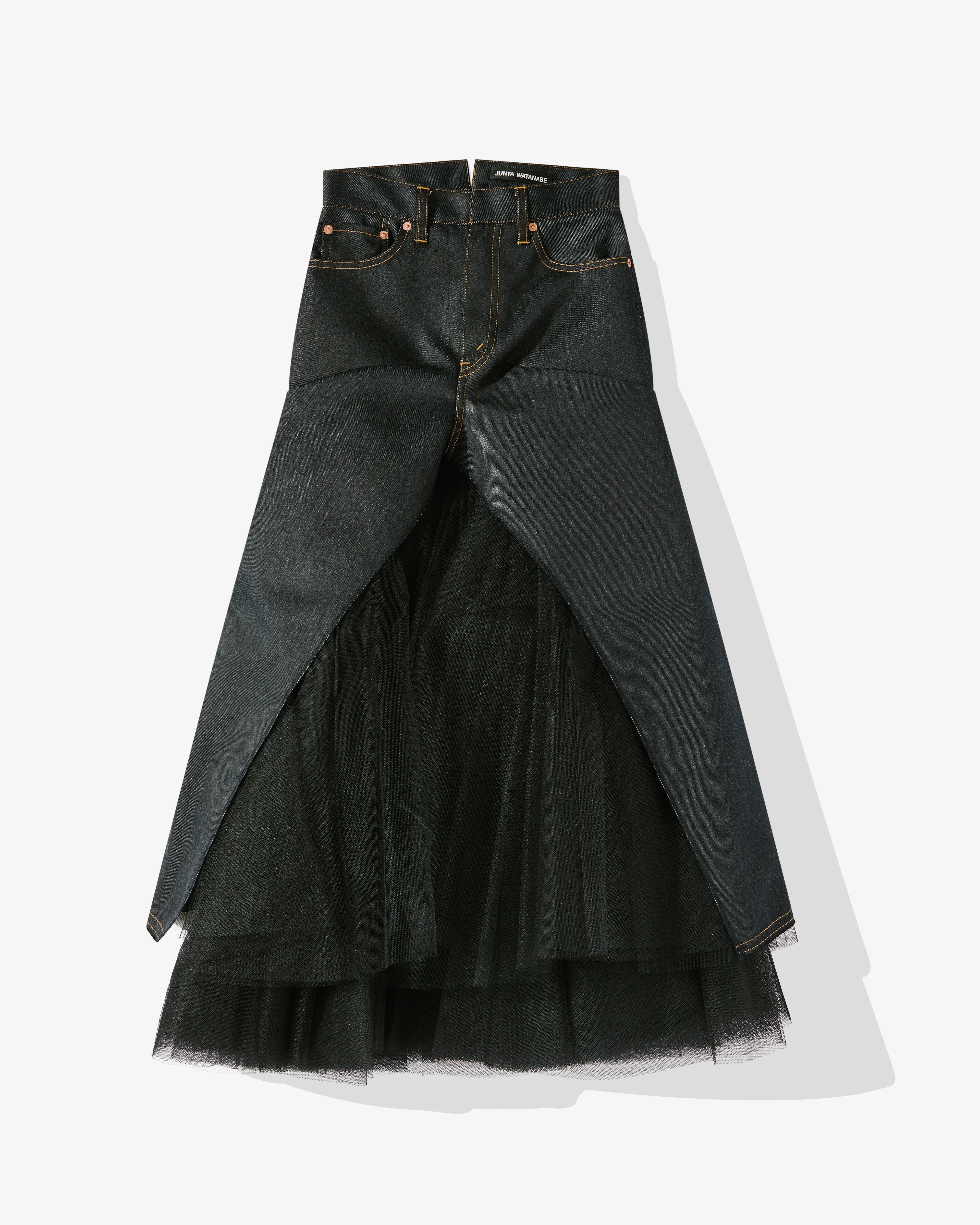 Junya Watanabe - Women’s Polyester Nylon Skirt - (Indigo/Black)