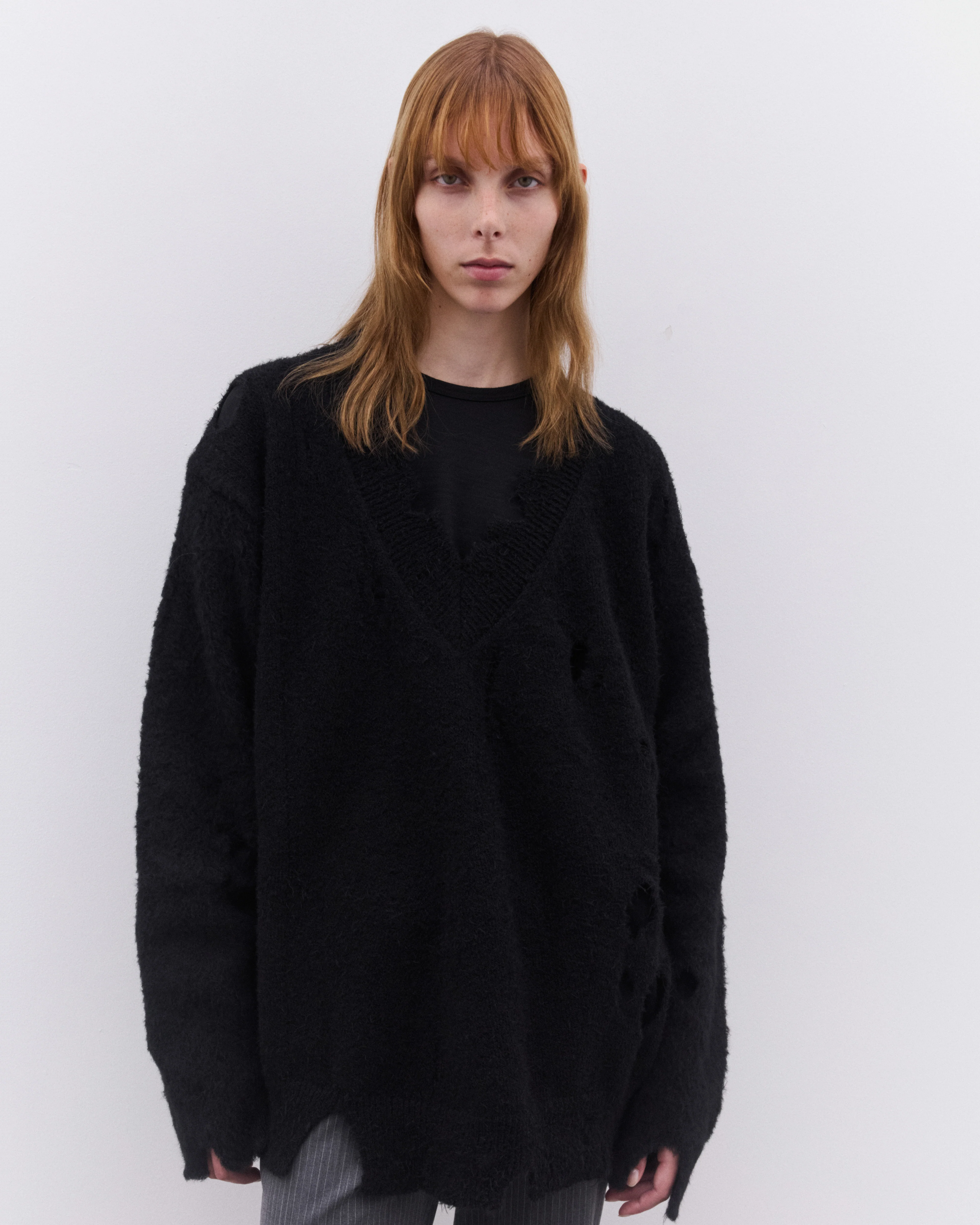 Junya Watanabe - Women’s Distressed Sweater - (Black) - Image 3