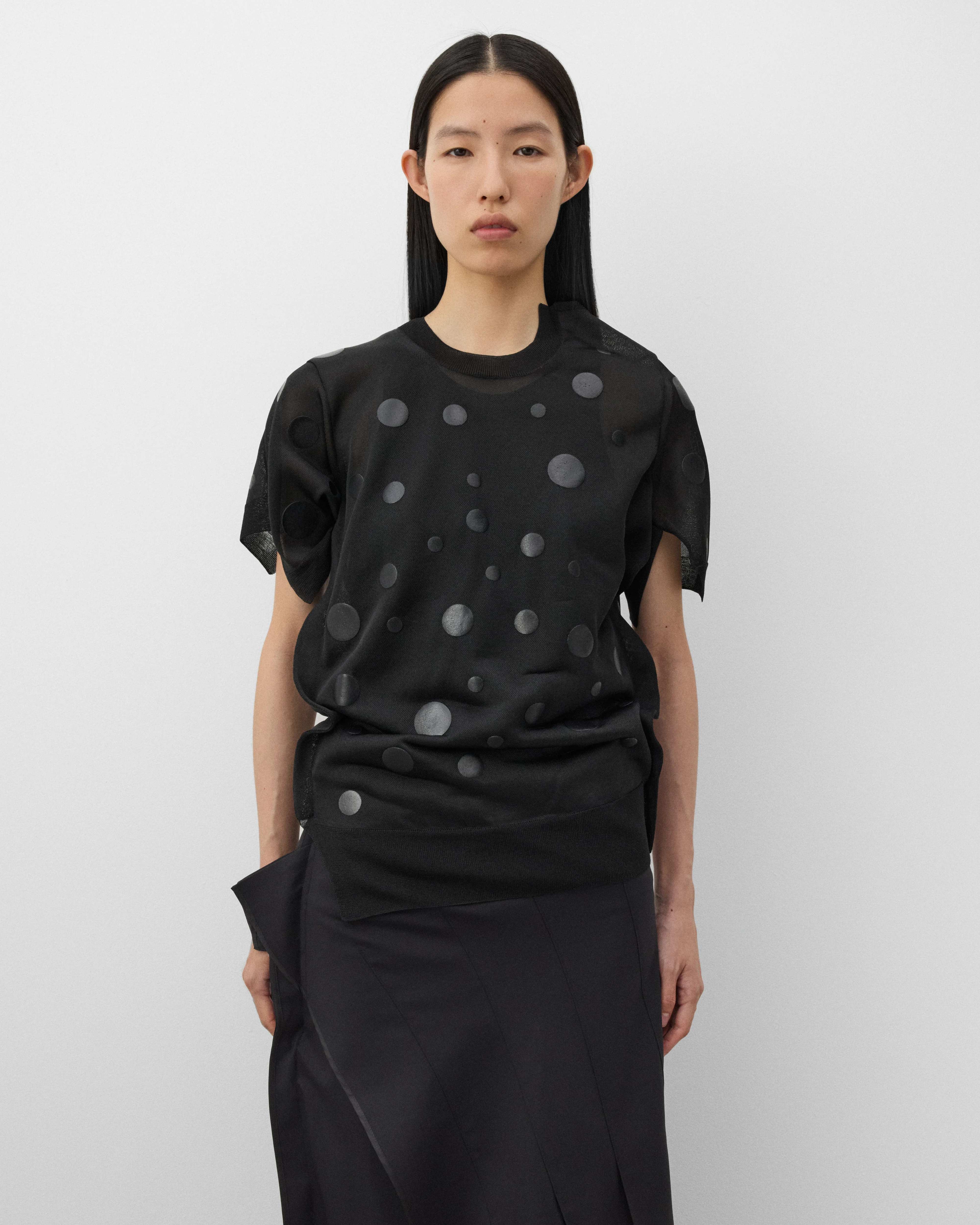 Junya Watanabe - Women's Jacquard Dot Sweater - (Black) - Image 3