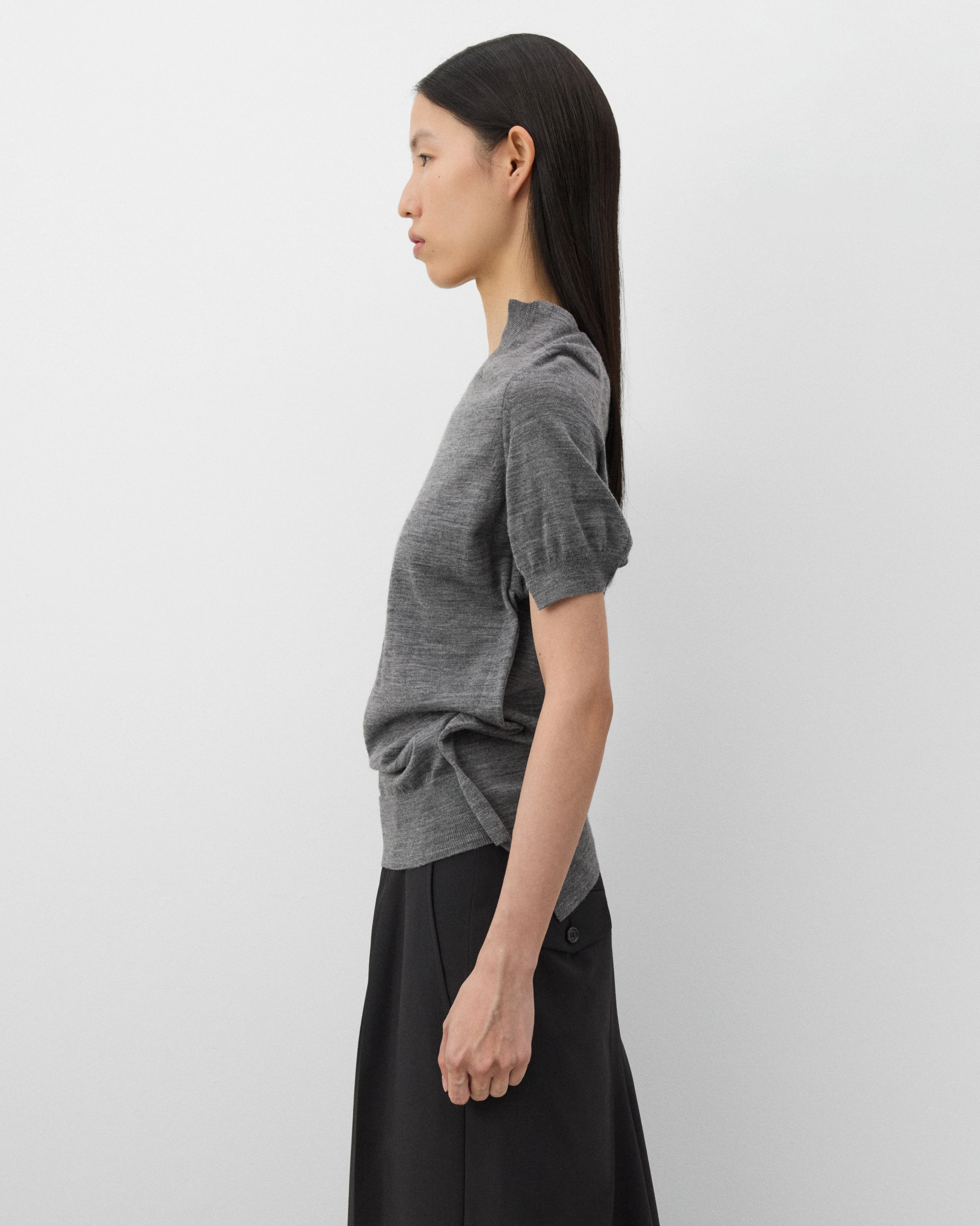 Junya Watanabe - Women's Asymmetric Knit Sweater - (Grey) - Image 4