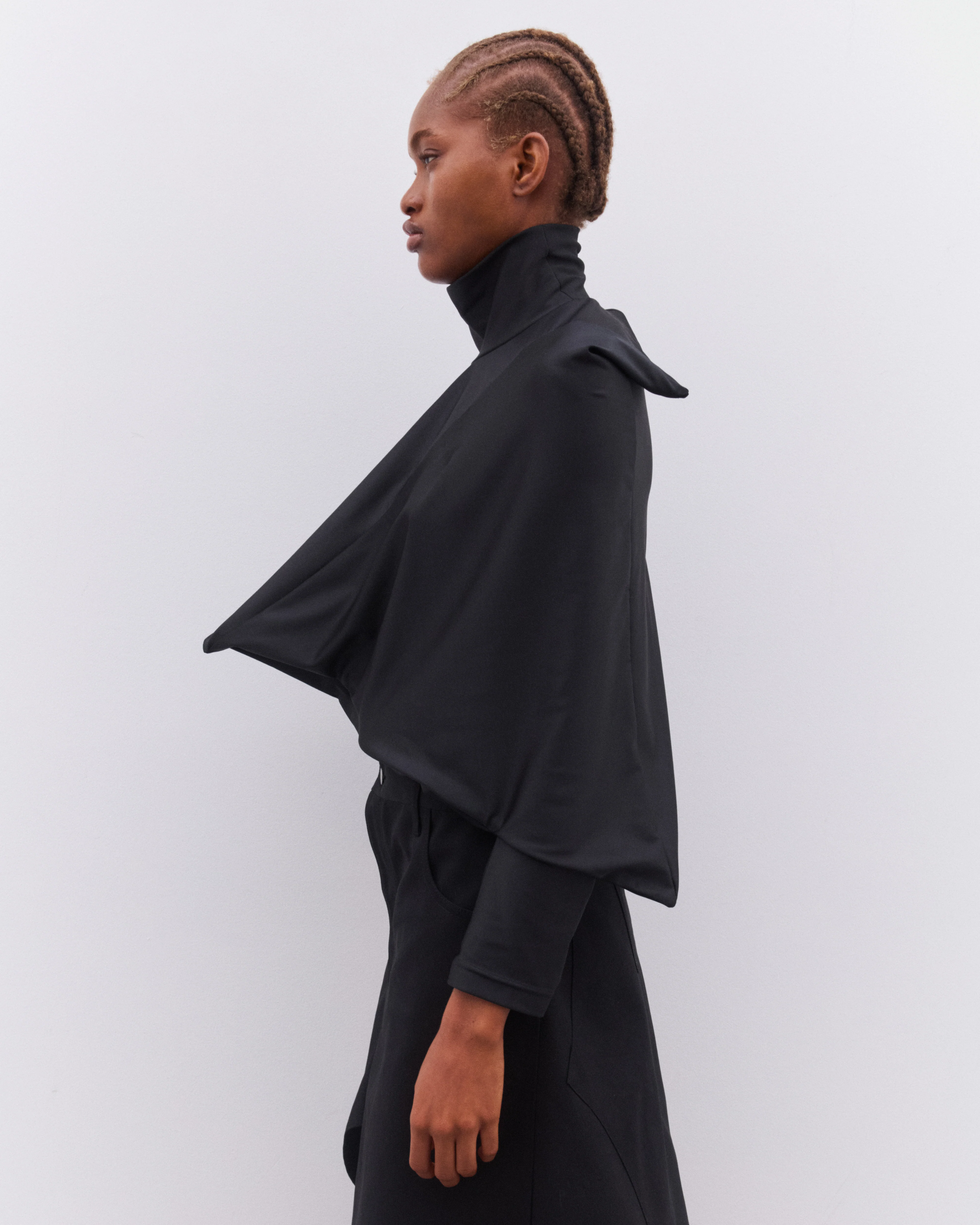 Junya Watanabe - Women’s Asymmetric Long Sleeve T-Shirt - (Black) - Image 4