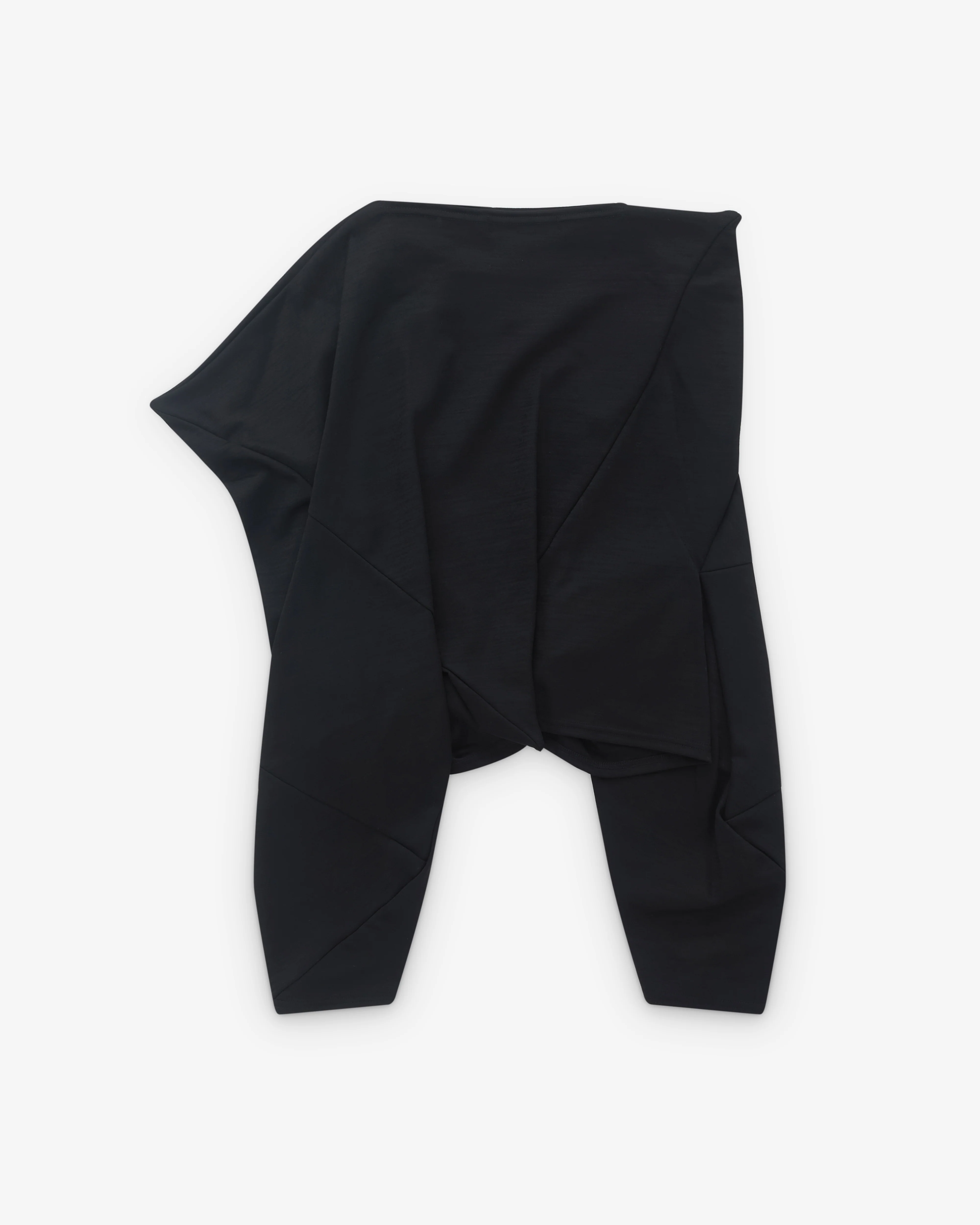 Junya Watanabe - Women’s Asymmetric Cropped T-Shirt - (Black) - Image 2