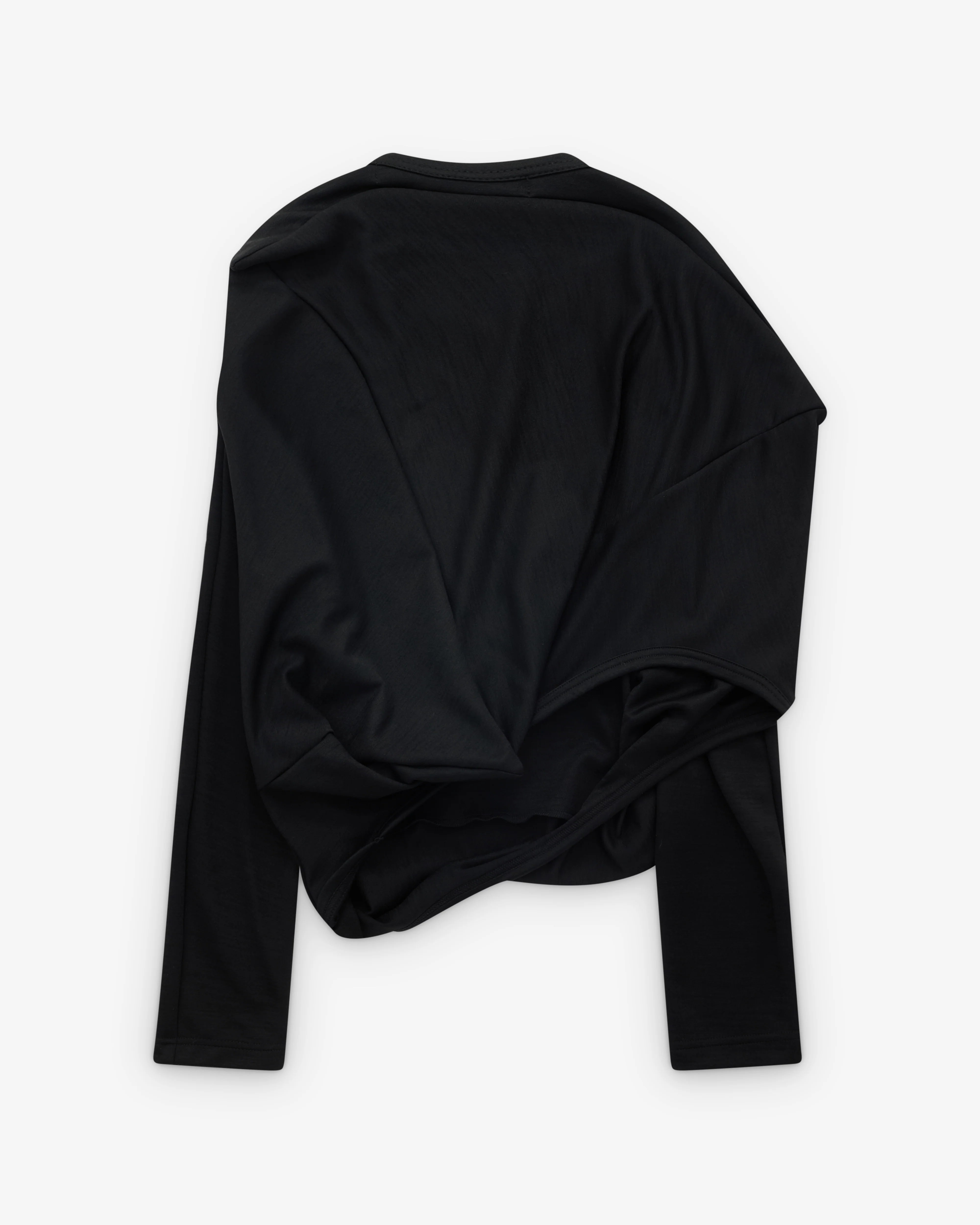 Junya Watanabe - Women’s Angular Long Sleeve T-Shirt - (Black) - Image 2