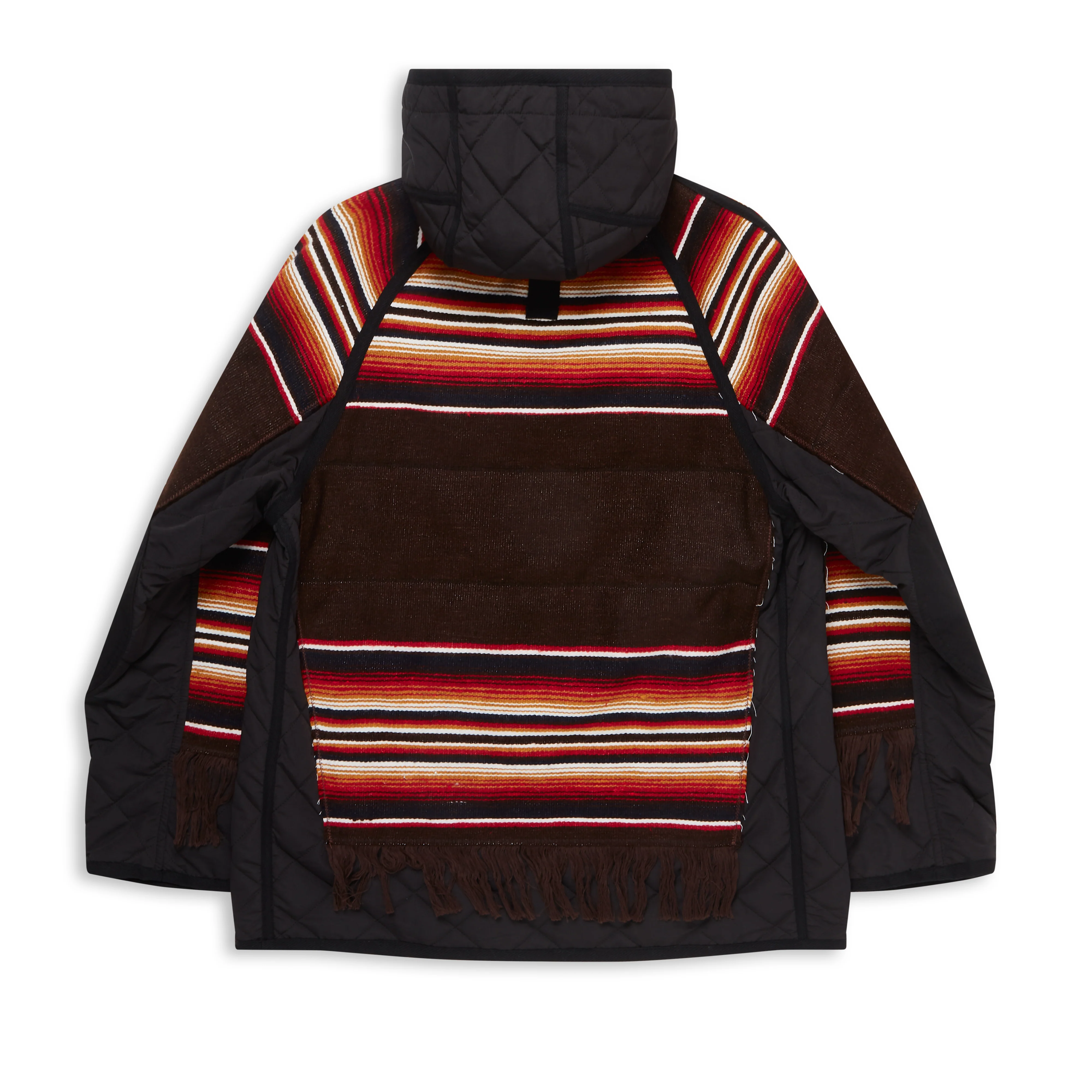 Junya Watanabe MAN - Serape Hooded Jacket - (Black) - Image 2