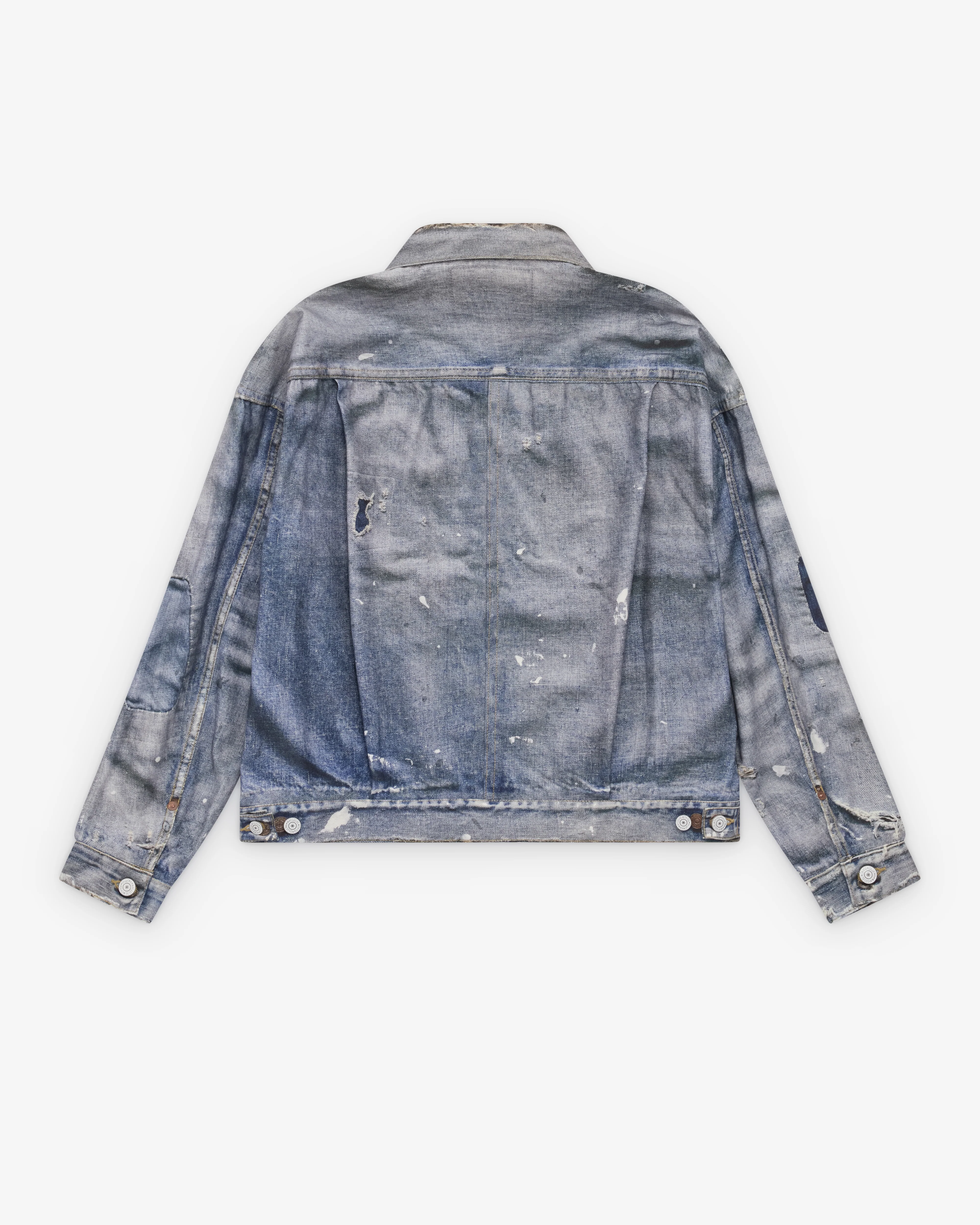 Junya Watanabe Man - Men's New Manual Printed Denim Jacket - (Indigo) - Image 2