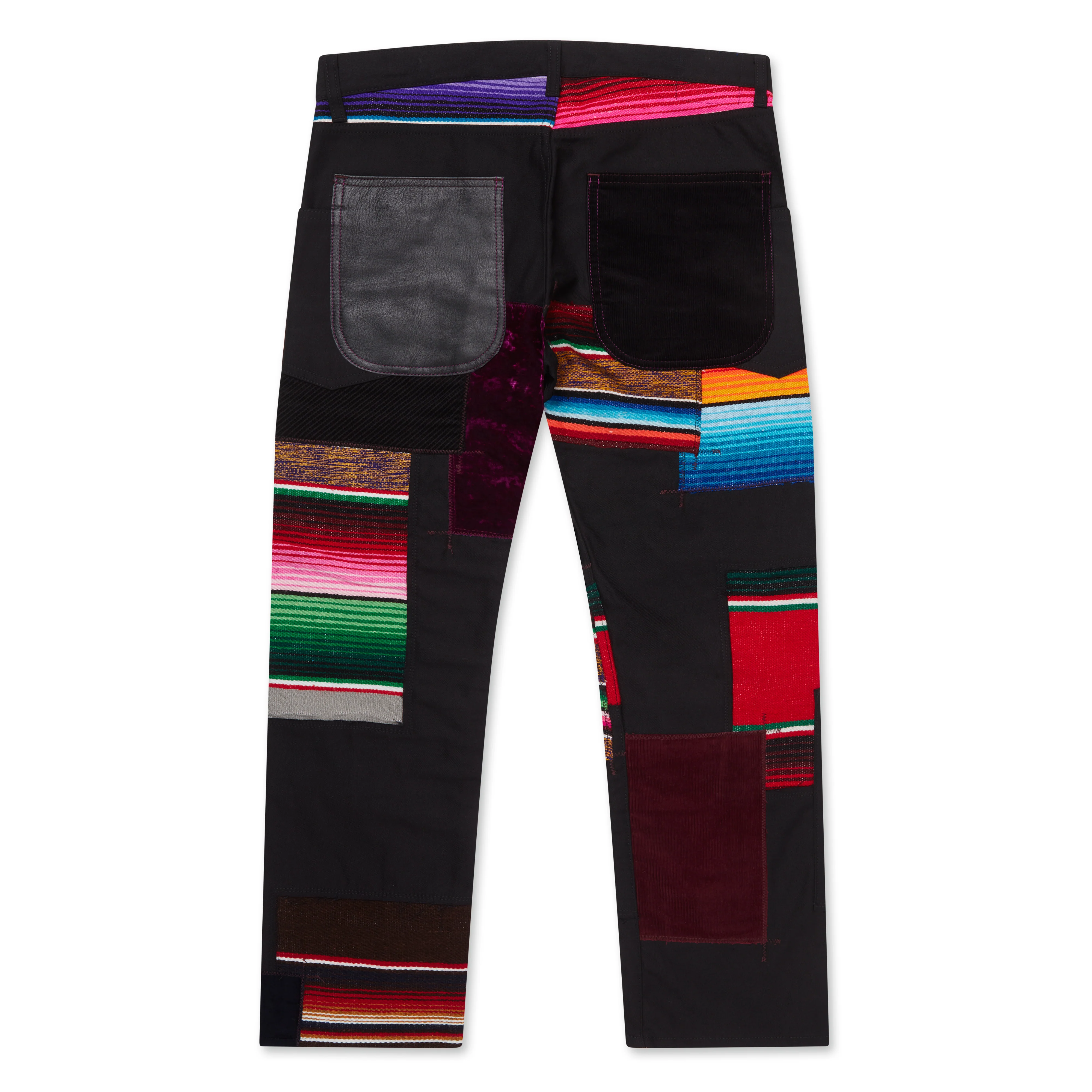 Junya Watanabe MAN - Serape Patchwork Pants - (Black) - Image 2
