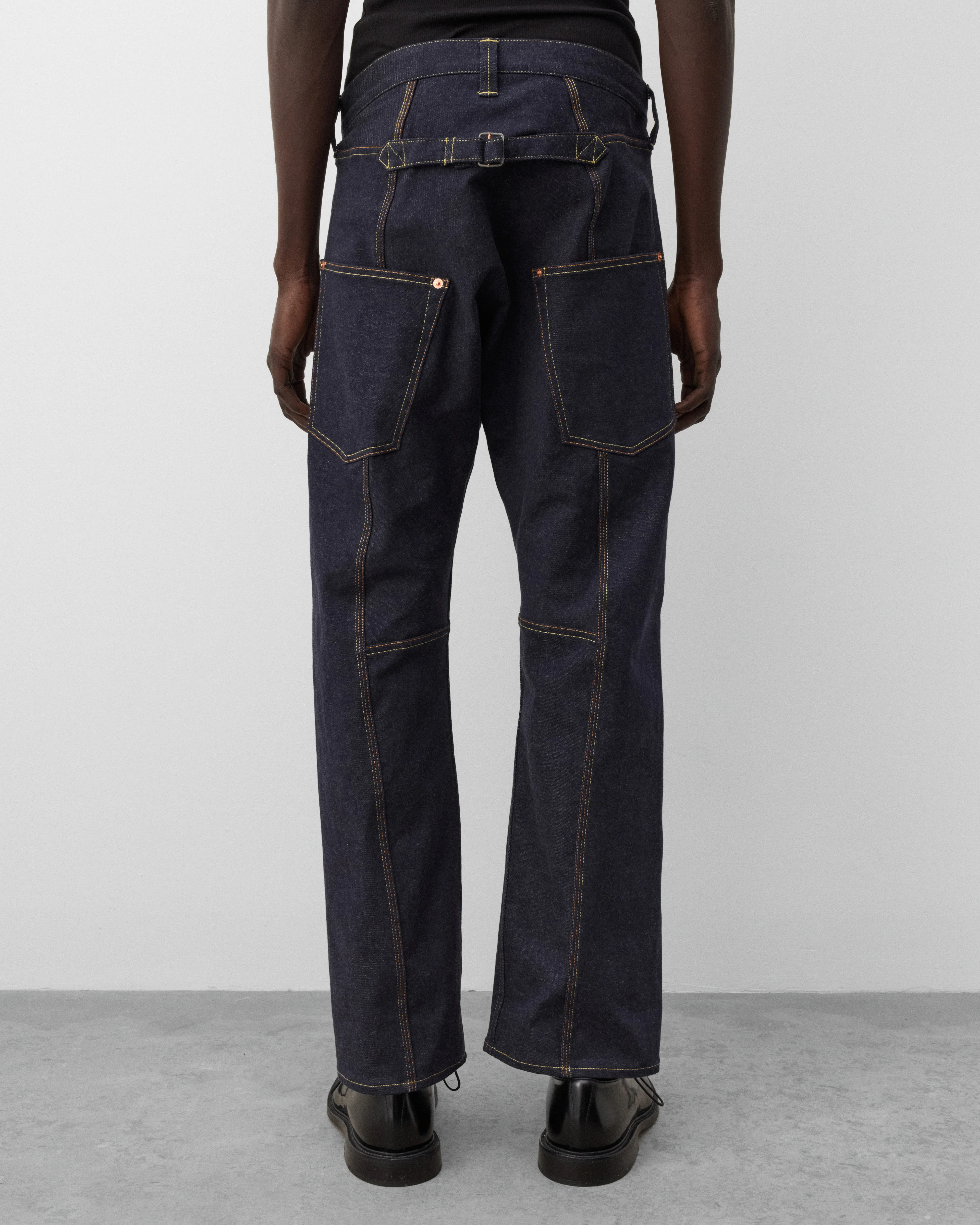 Junya Watanabe Man - Men's Straight Leg Jeans - (Indigo) - Image 5
