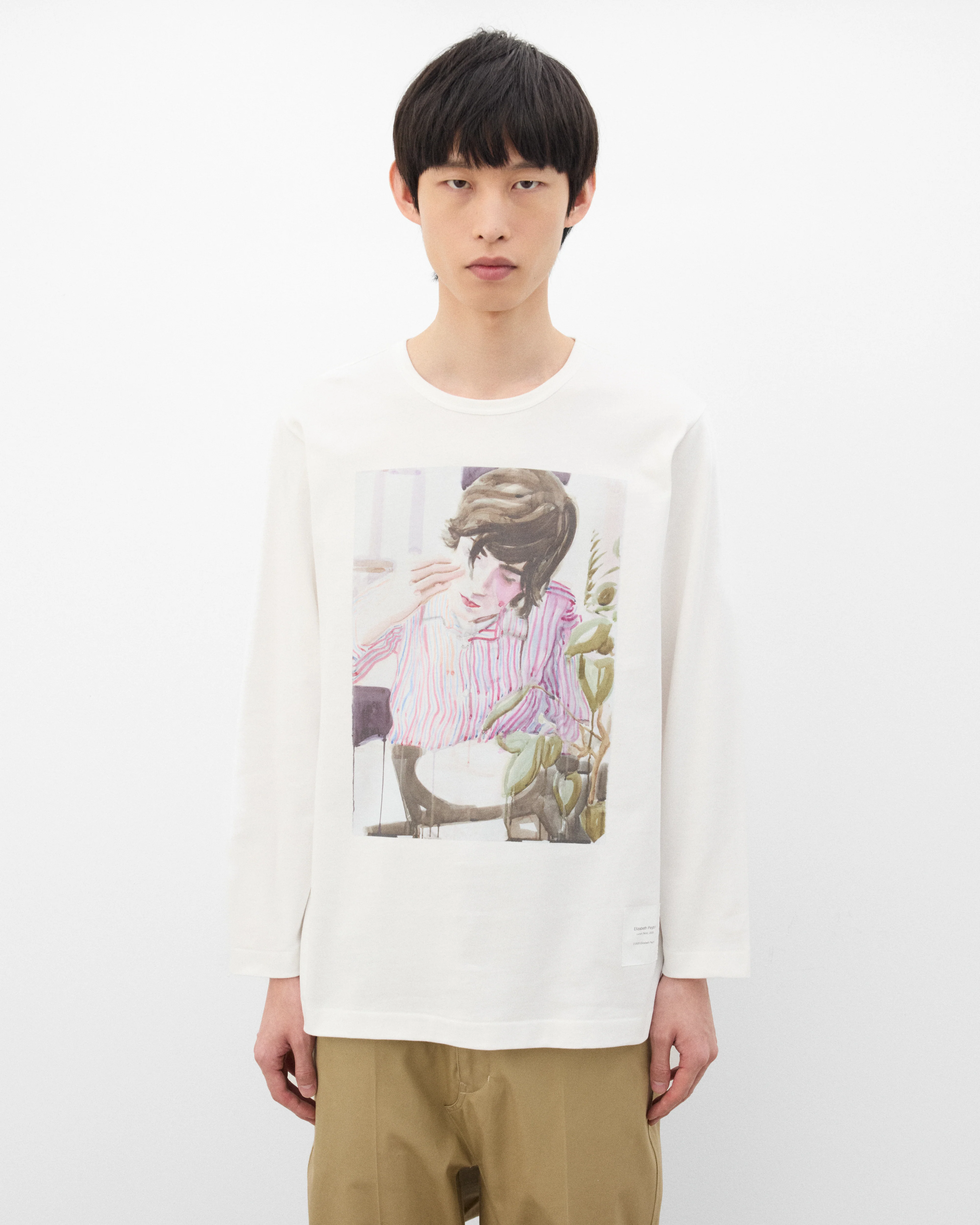 Junya Watanabe Man - Men's Merz B. Schwanen Edvard Munch T-Shirt - (Off White) - Image 3