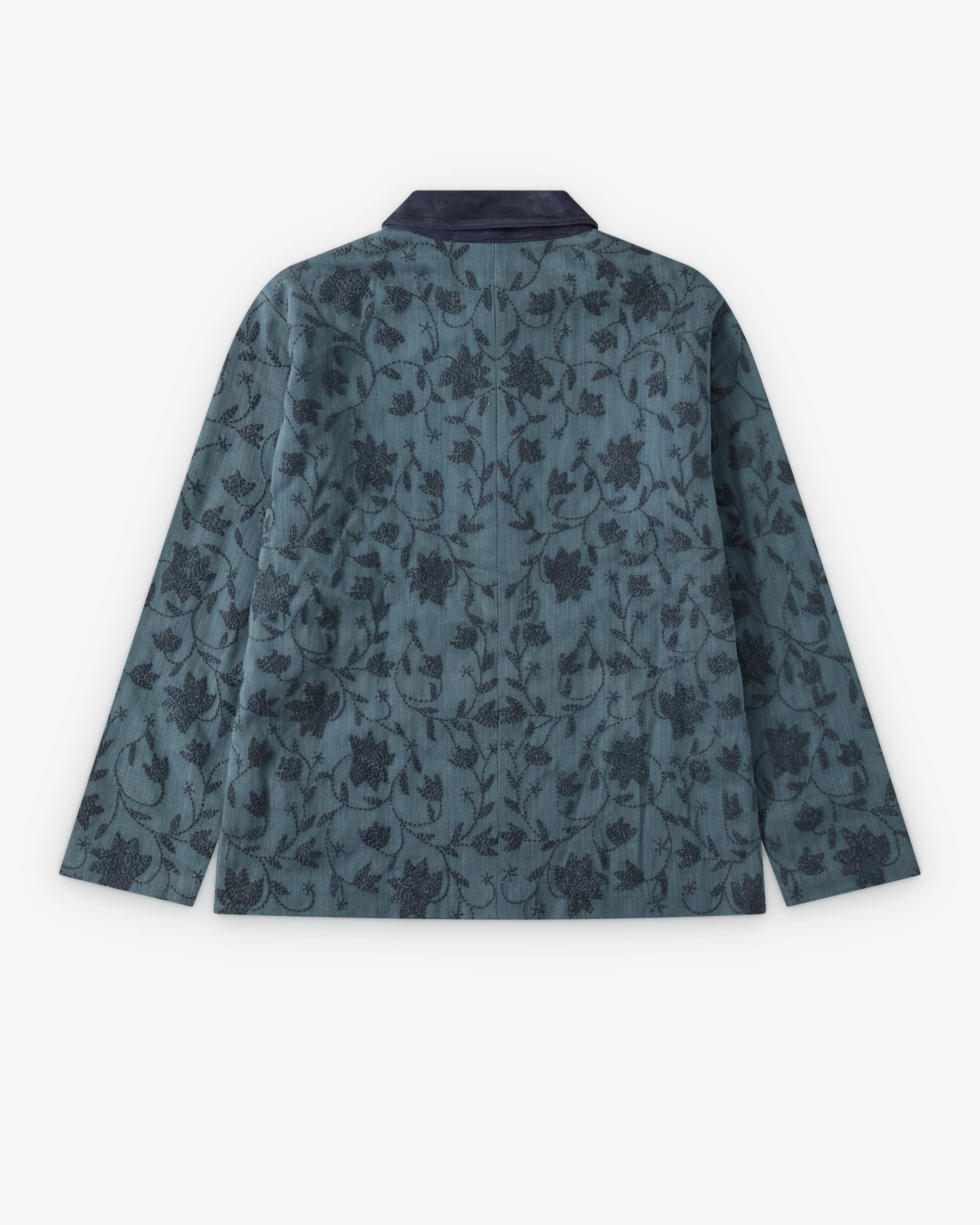 Kartik Research - Men's Cotton Chore Coat - (Blue) - Image 2