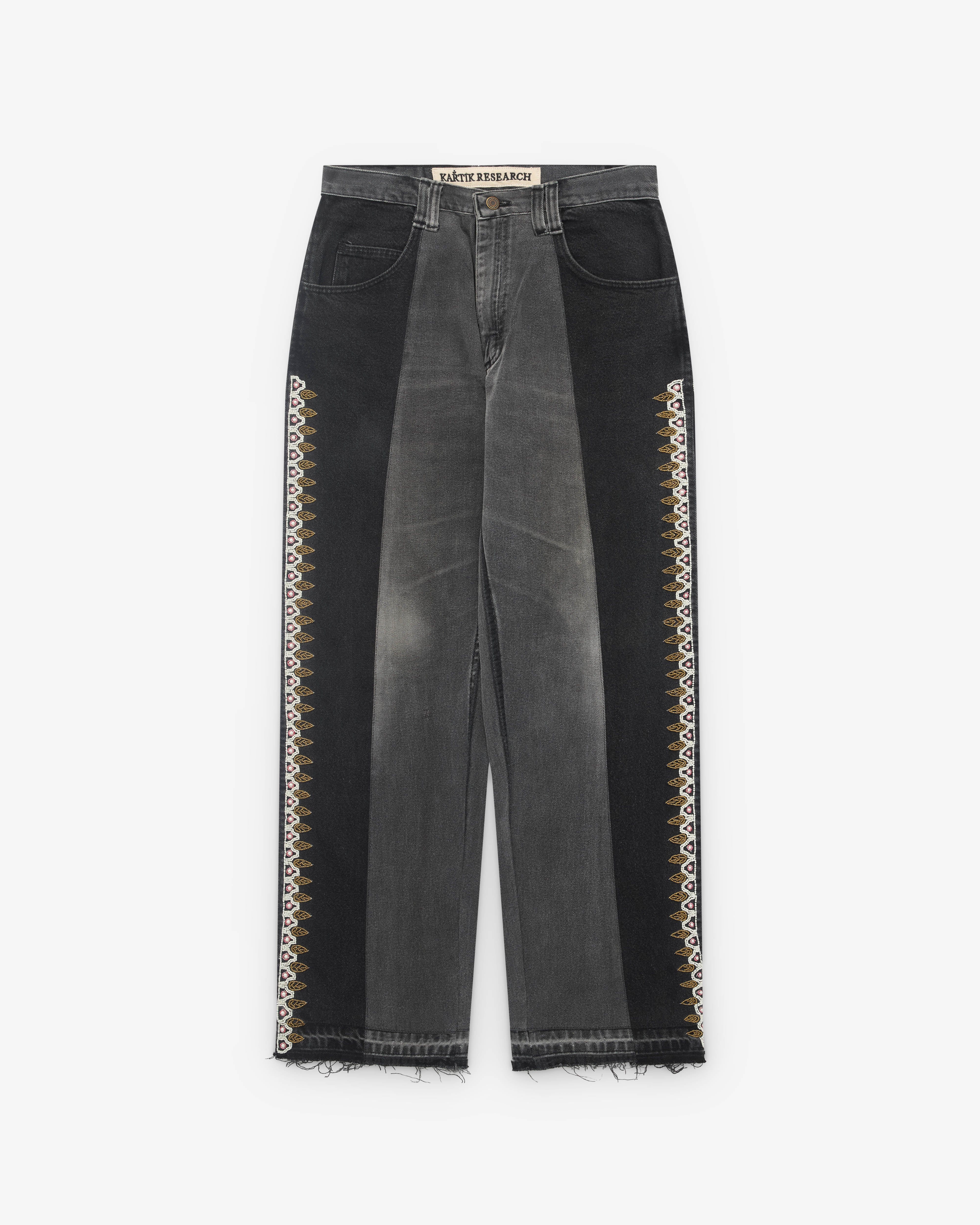 Kartik Research - Men’s Upcycled Denim Trouser - (Washed Black)