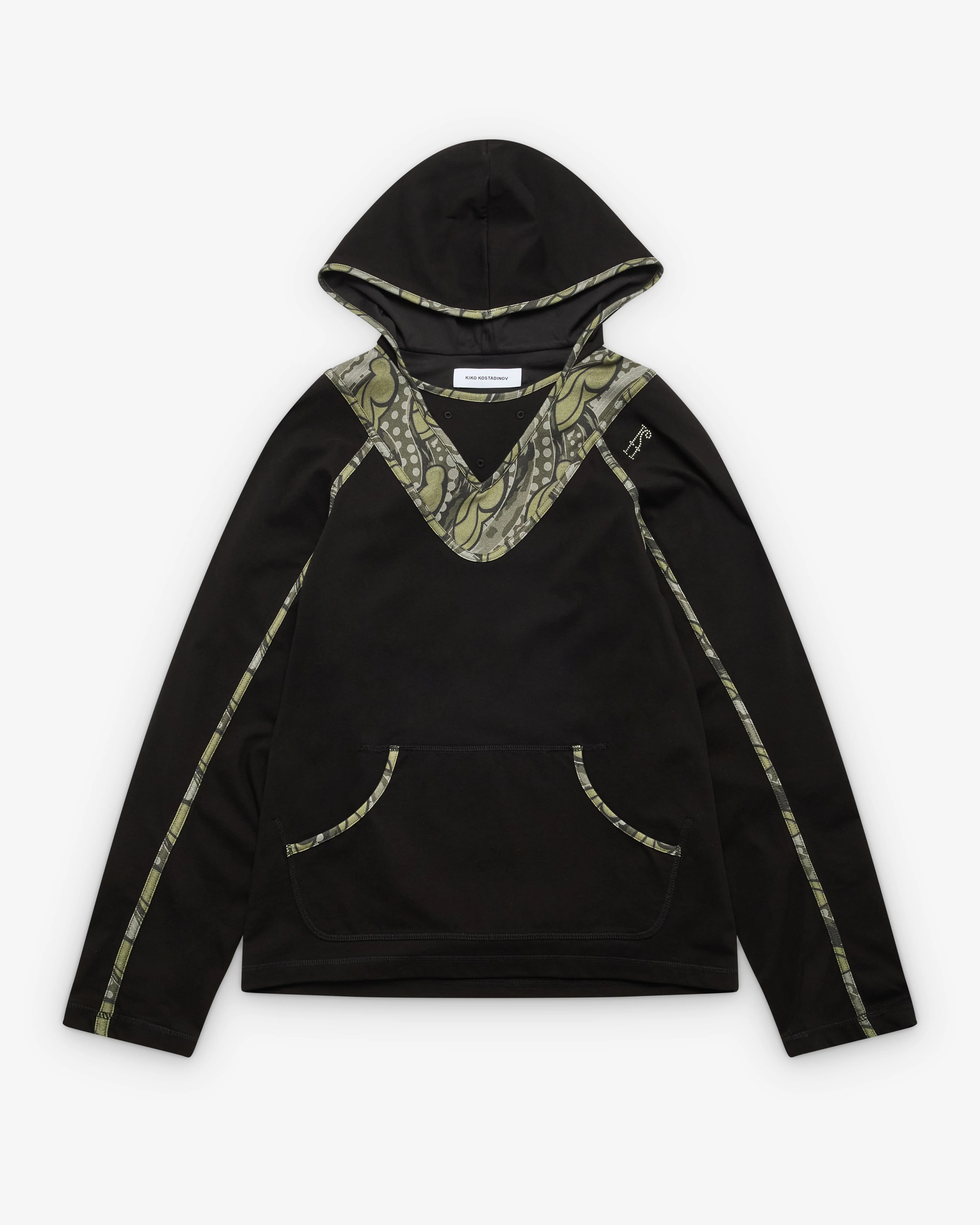 Kiko Kostadinov - Men's Gizi Hooded Top - (Black/Sage)