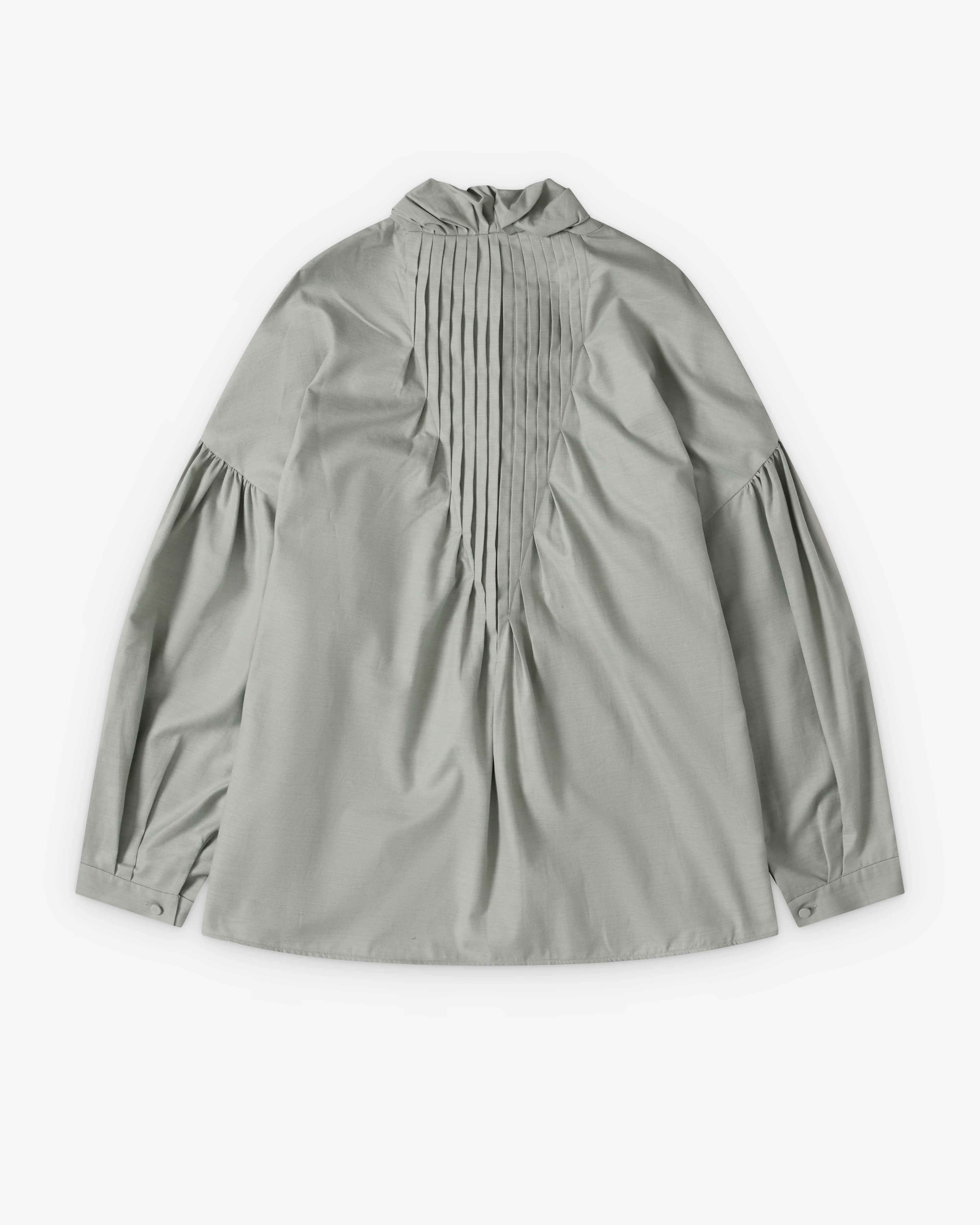 Kiko Kostadinov - Men's Evers Pleated Shirt - (Soft Grey) - Image 2