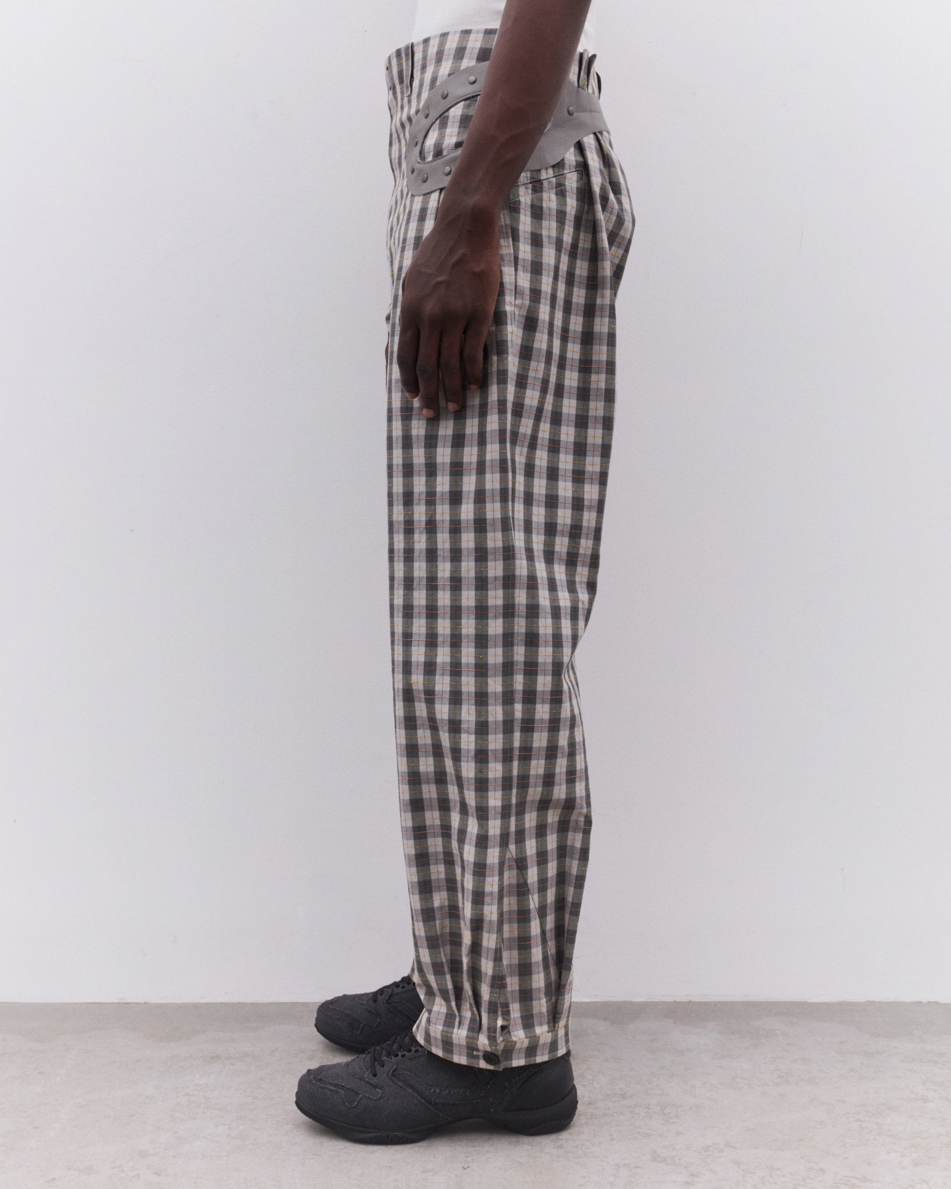 Kiko Kostadinov - Men’s Fitz Trouser - (Oyster Check) - Image 4