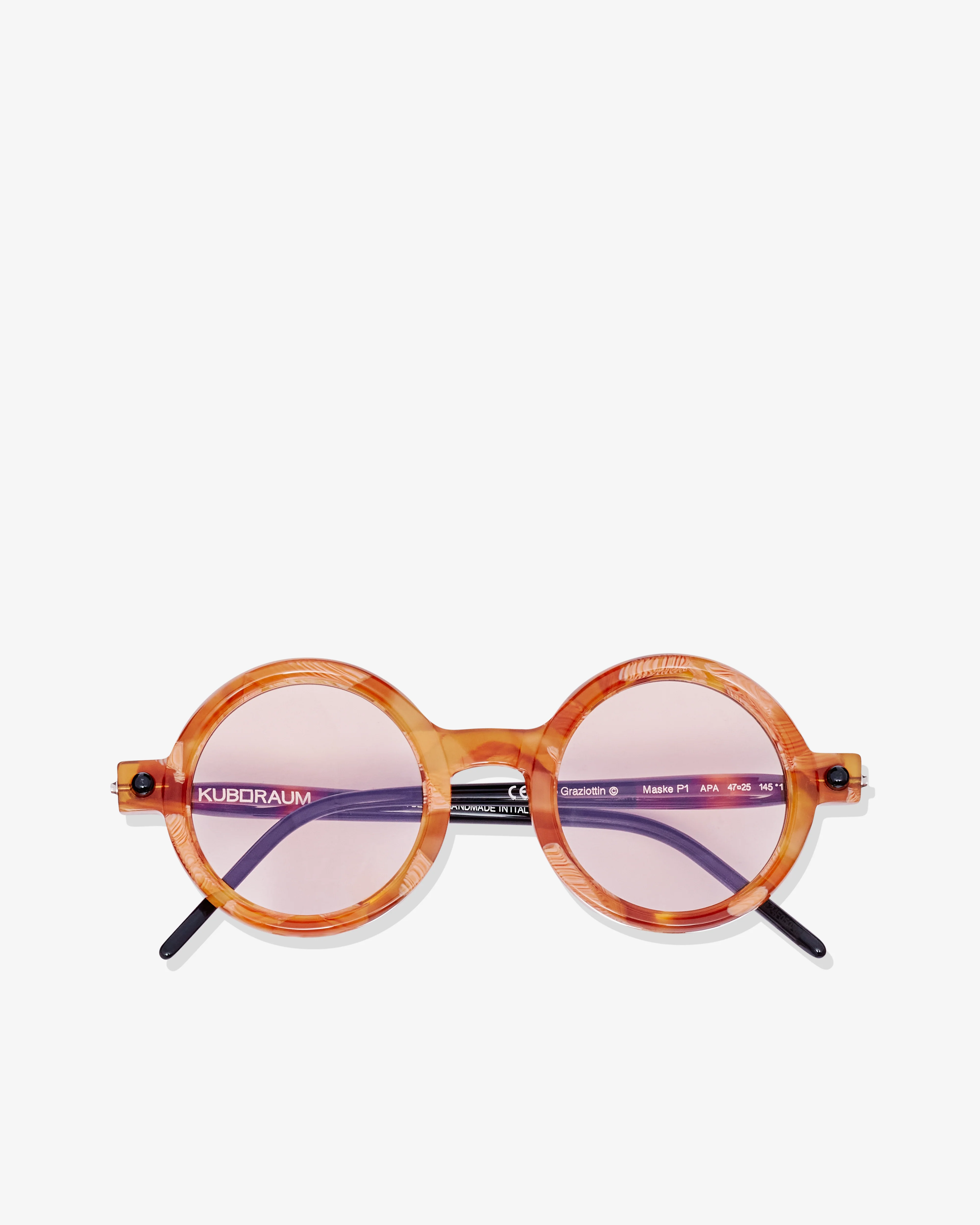 Kuboraum - Men’s P1 47 Sunglasses - (Pink Tortoise)