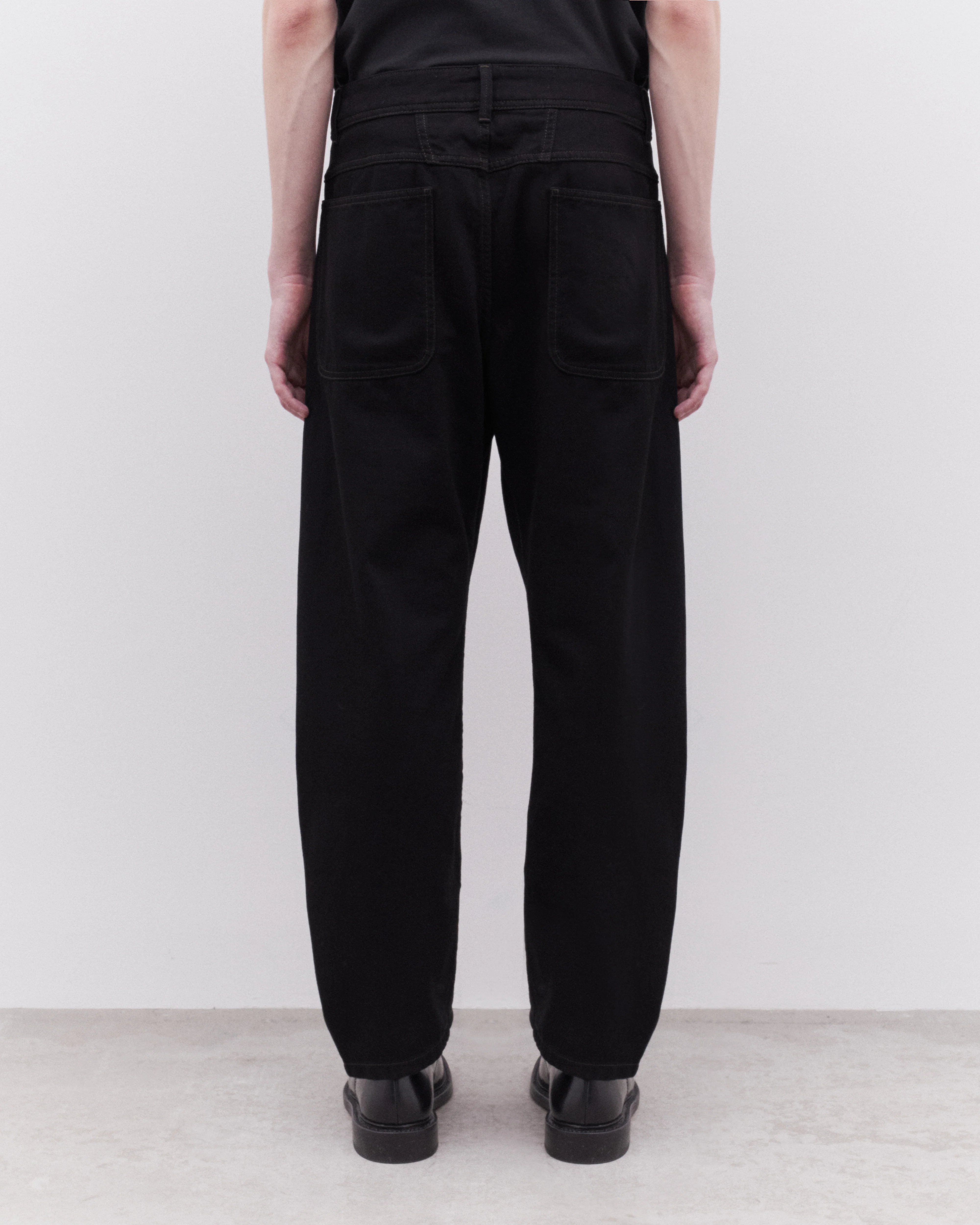 Lemaire - Men’s Twisted Workwear Pants - (Black) - Image 4