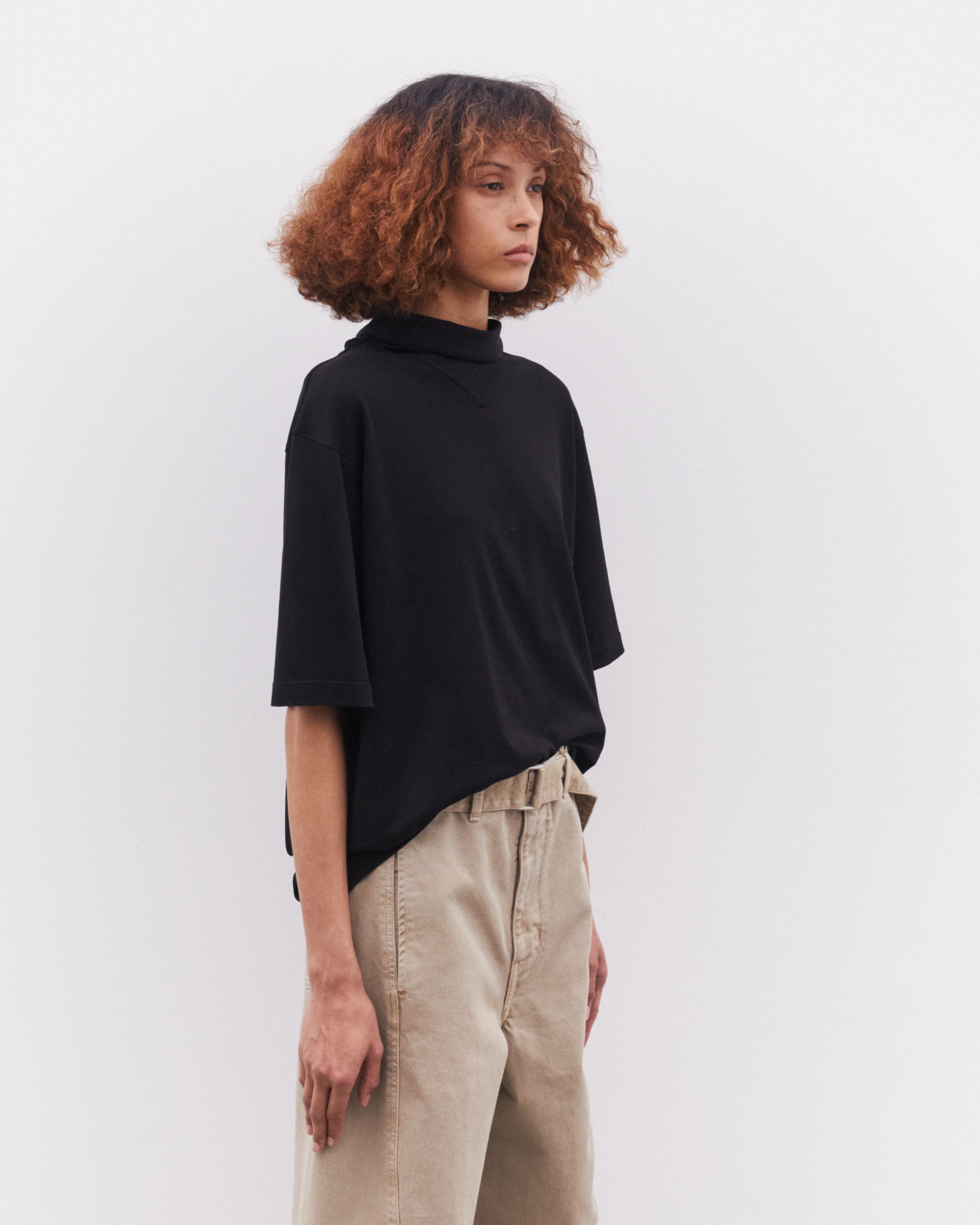 Lemaire - Women’s Foulard T-Shirt - (Black) - Image 4