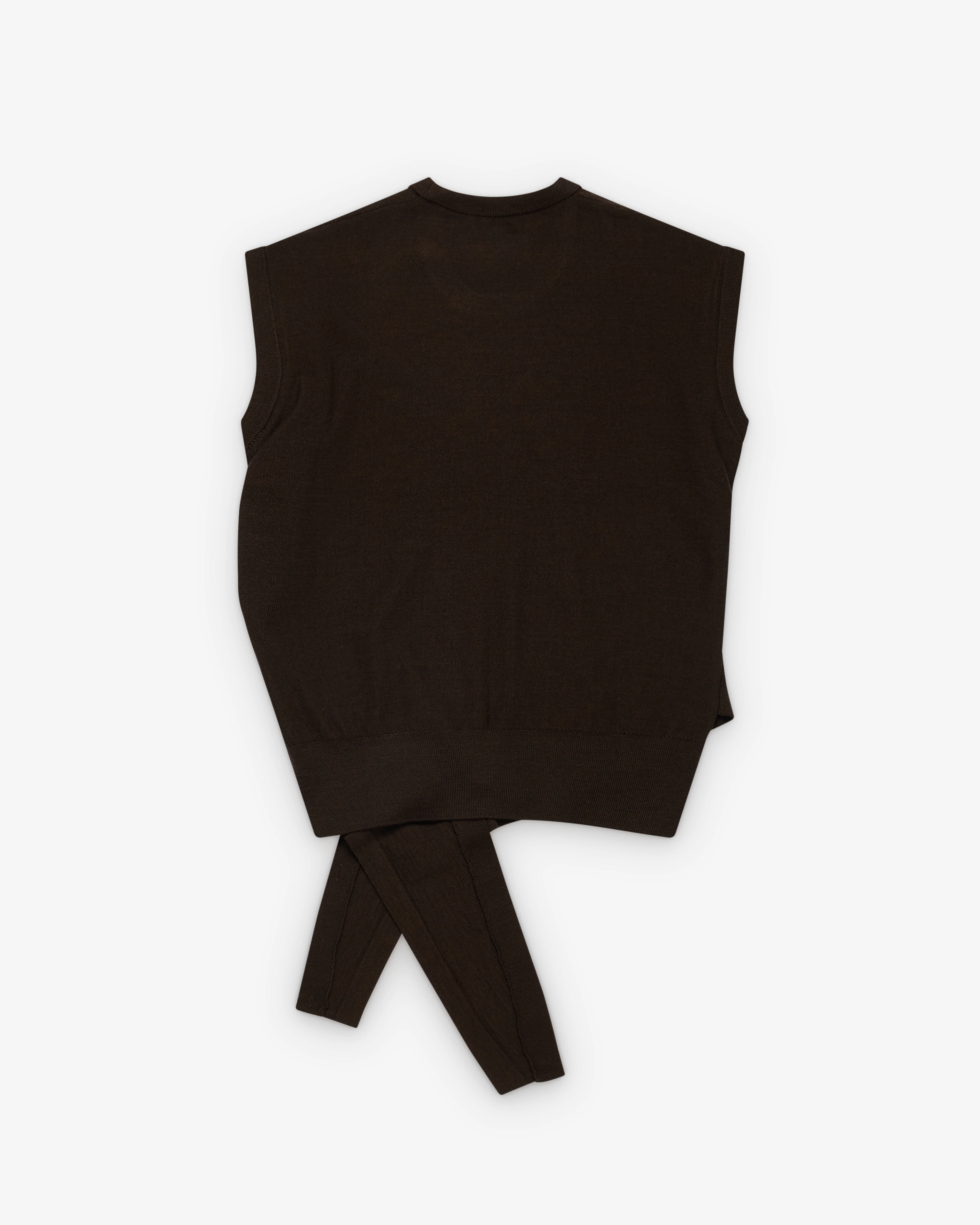 Lemaire - Women's Sleeveless Buttoned Top - (Dark Cacao) - Image 2