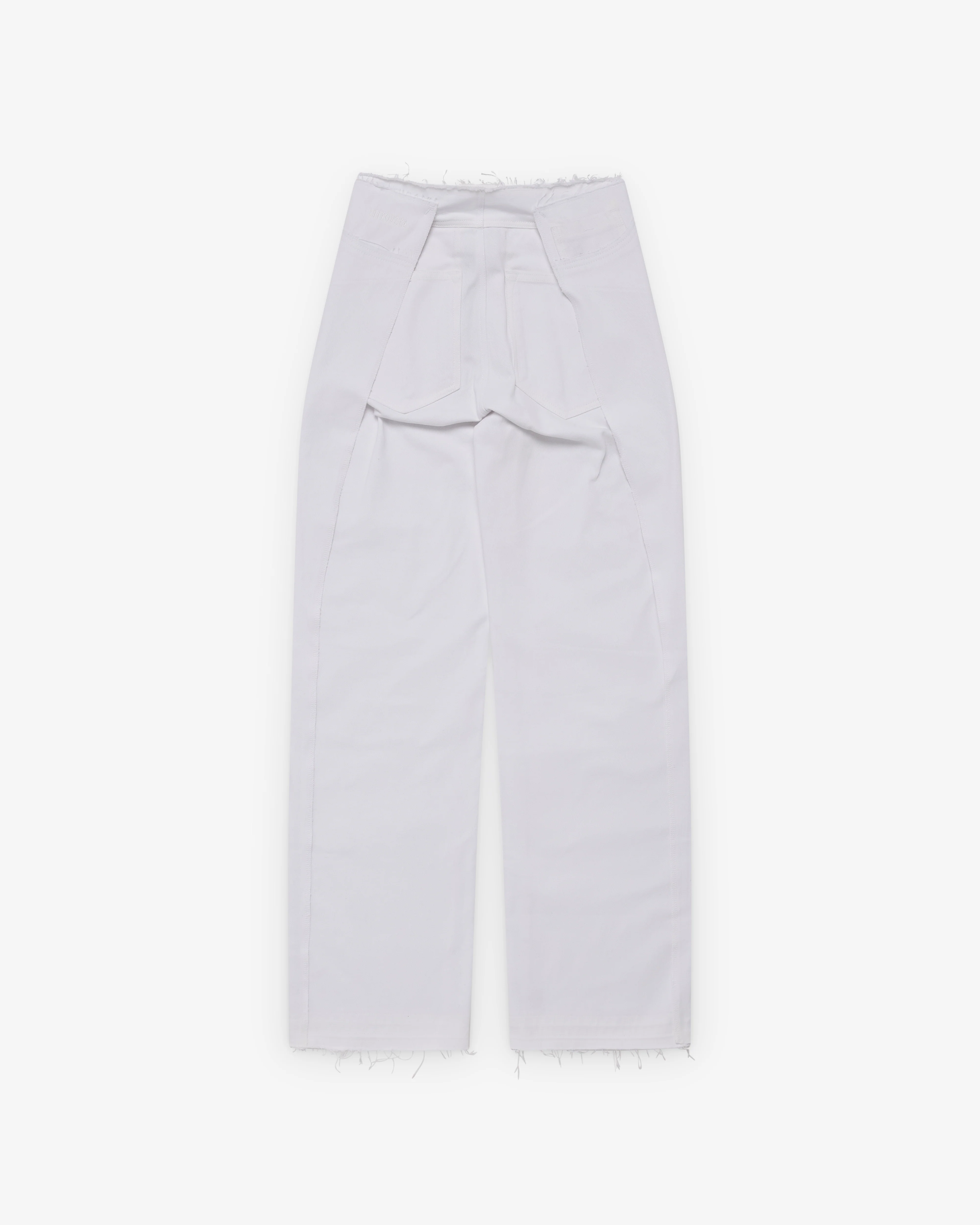Litkovska - Women's High-Rise Split Hem Jeans - (White) - Image 2