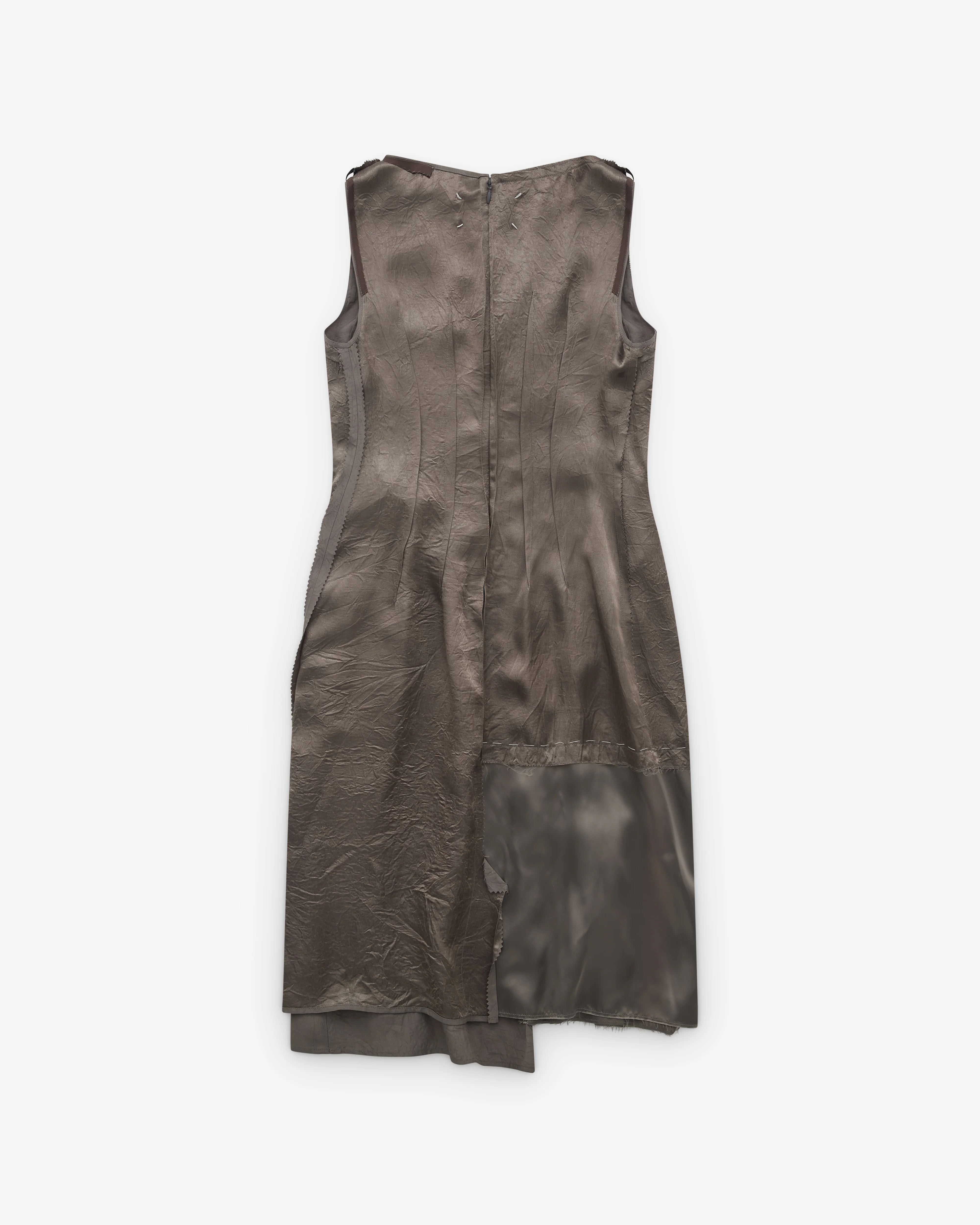 Maison Margiela - Women’s Sleeveless Dress - (Taupe) - Image 2