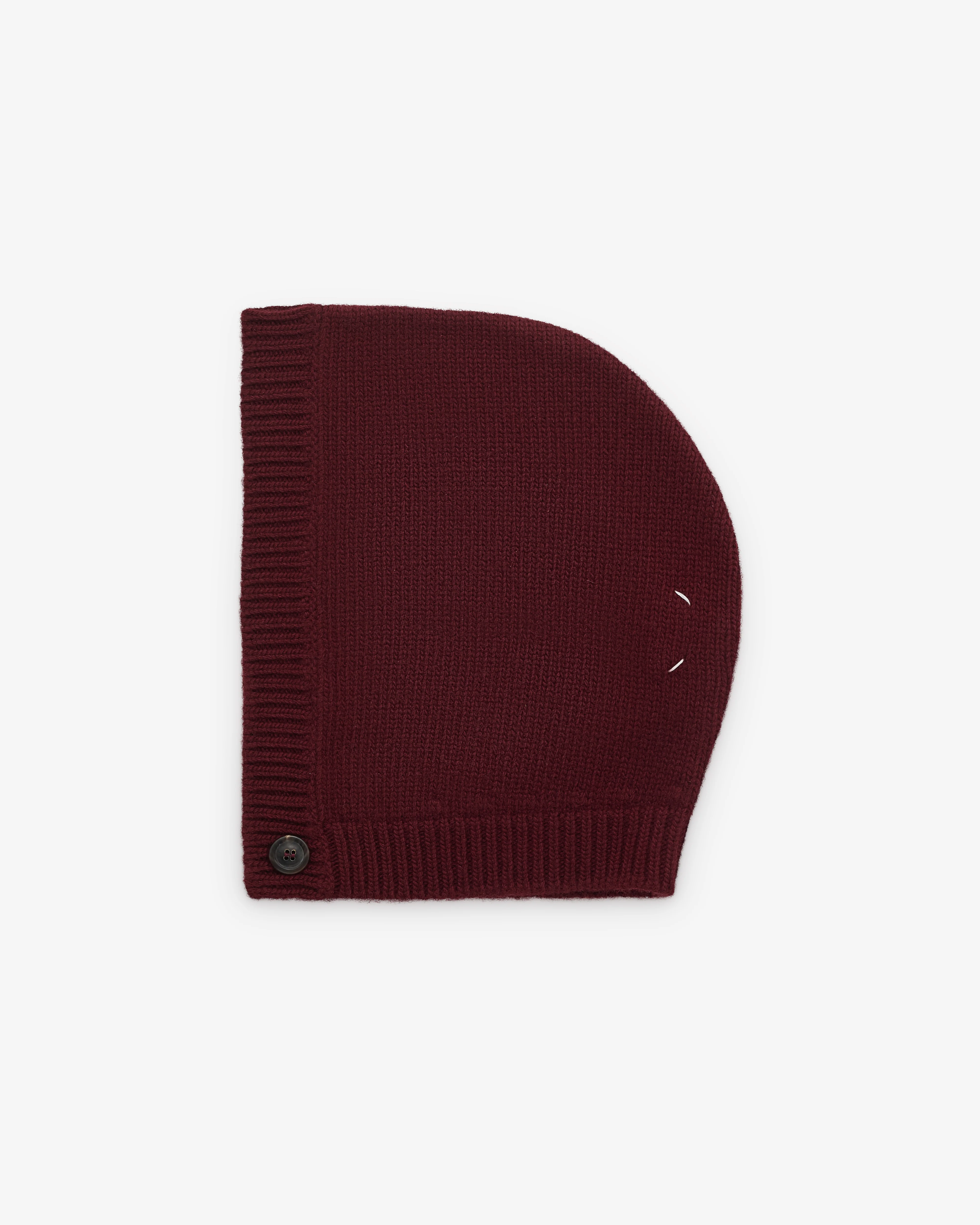 Maison Margiela - Wool Knit Hood Beanie - (Burgundy) - Image 2