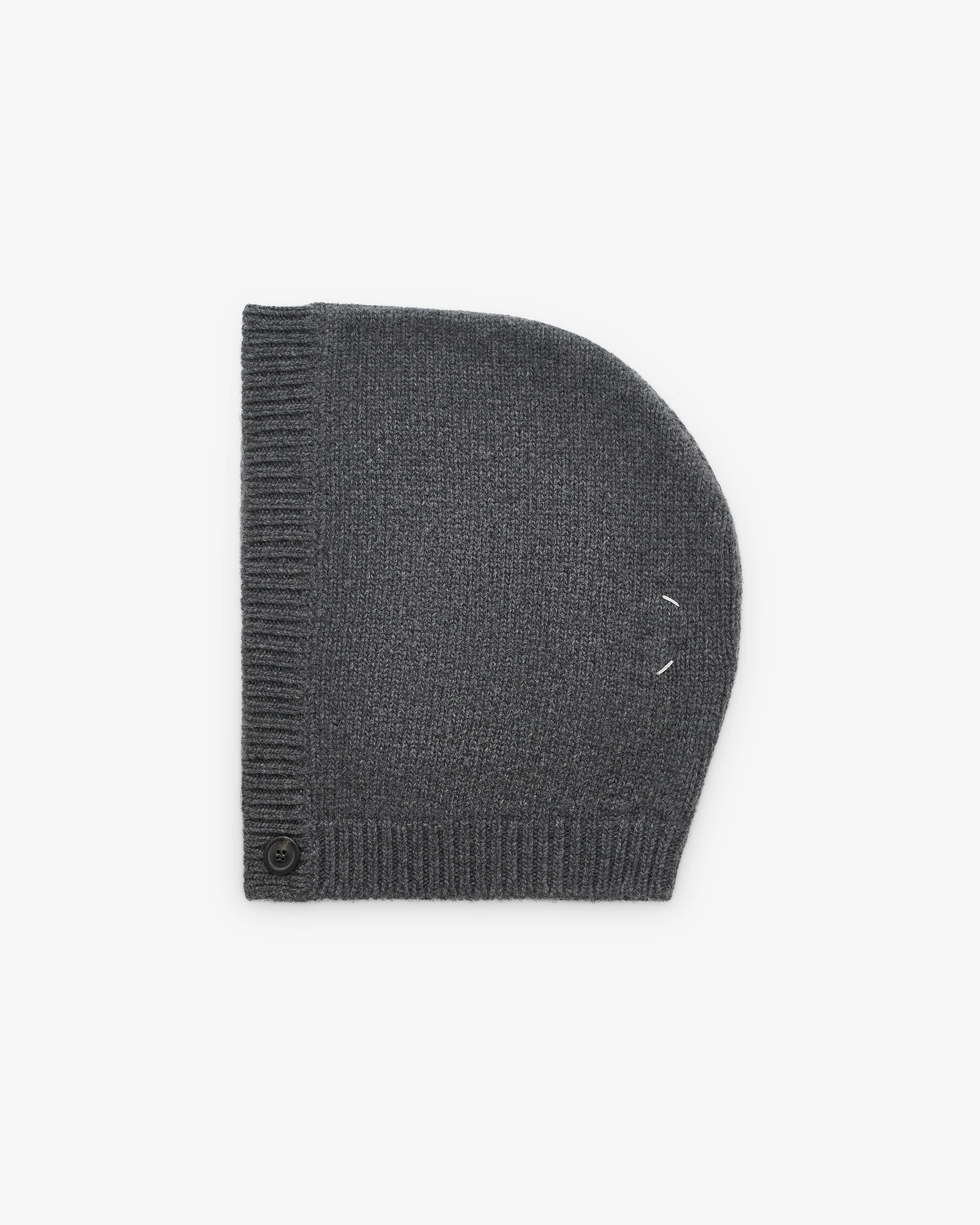 Maison Margiela - Wool Knit Hood - (Grey) - Image 2