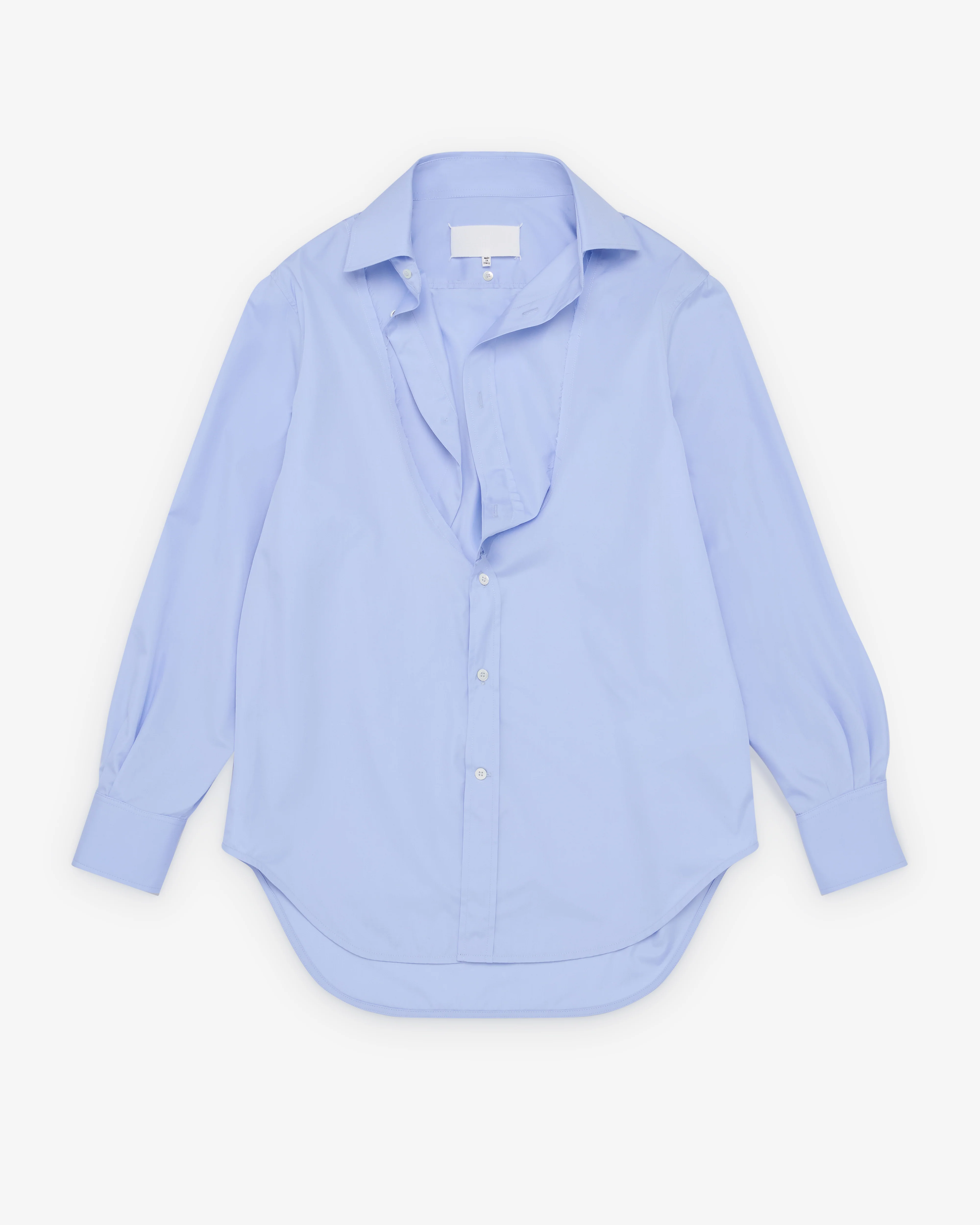 Maison Margiela - Women's Folded Collar Shirt - (Light Blue)