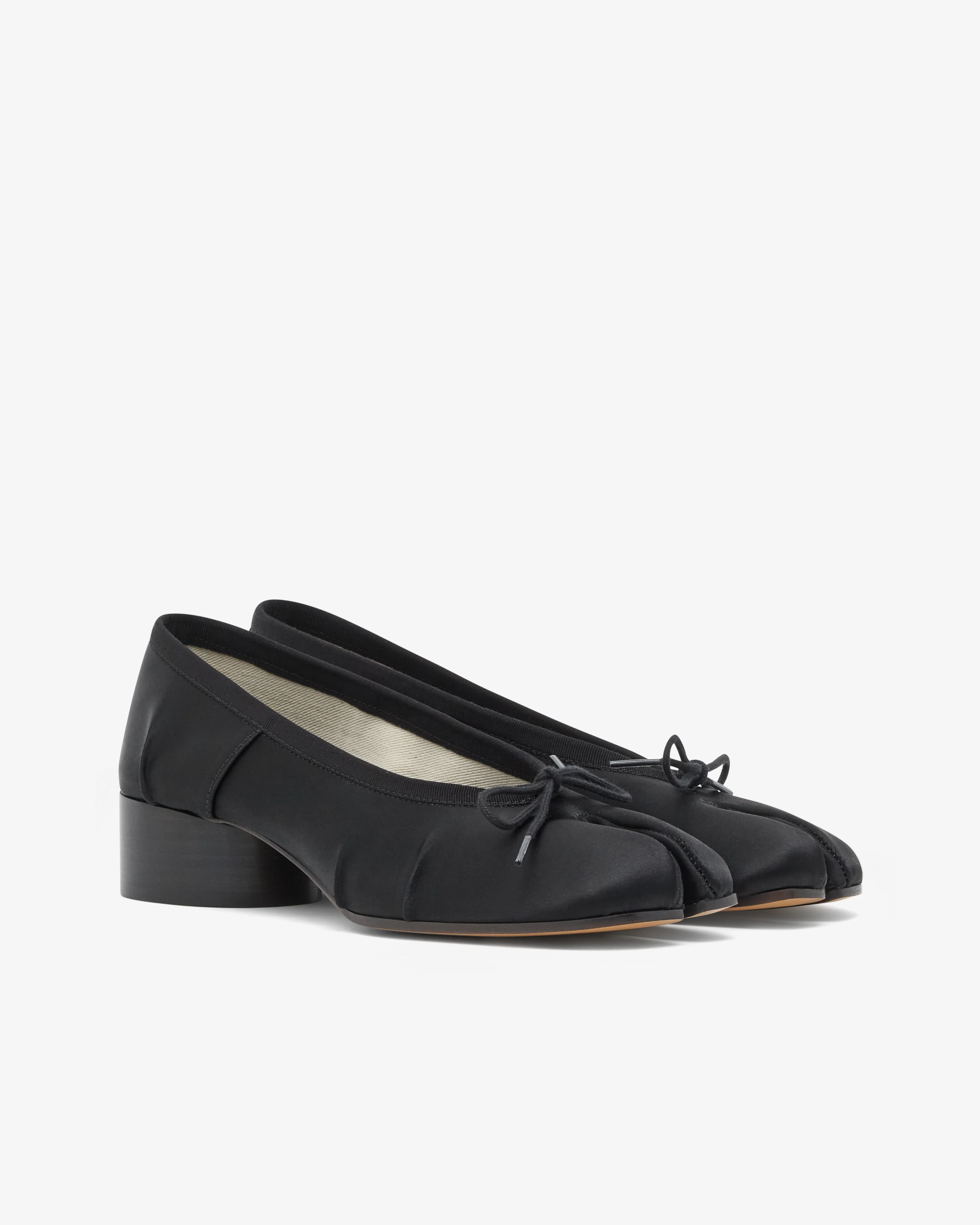 Maison Margiela - Women's Tabi Satin Ballerina - (Black) - Image 3