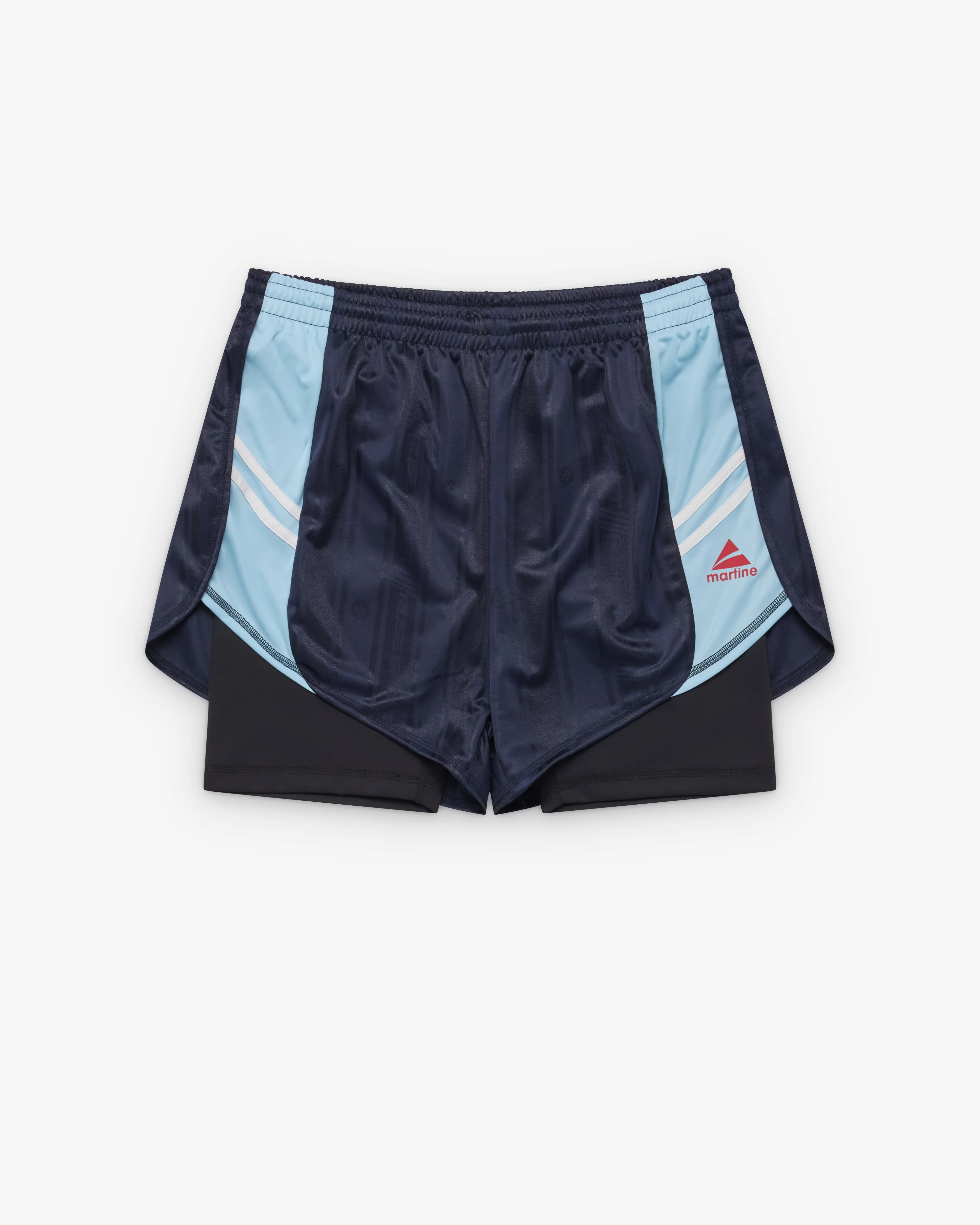 Martine Rose - Men's Double Football Short - (Blue/Navy)