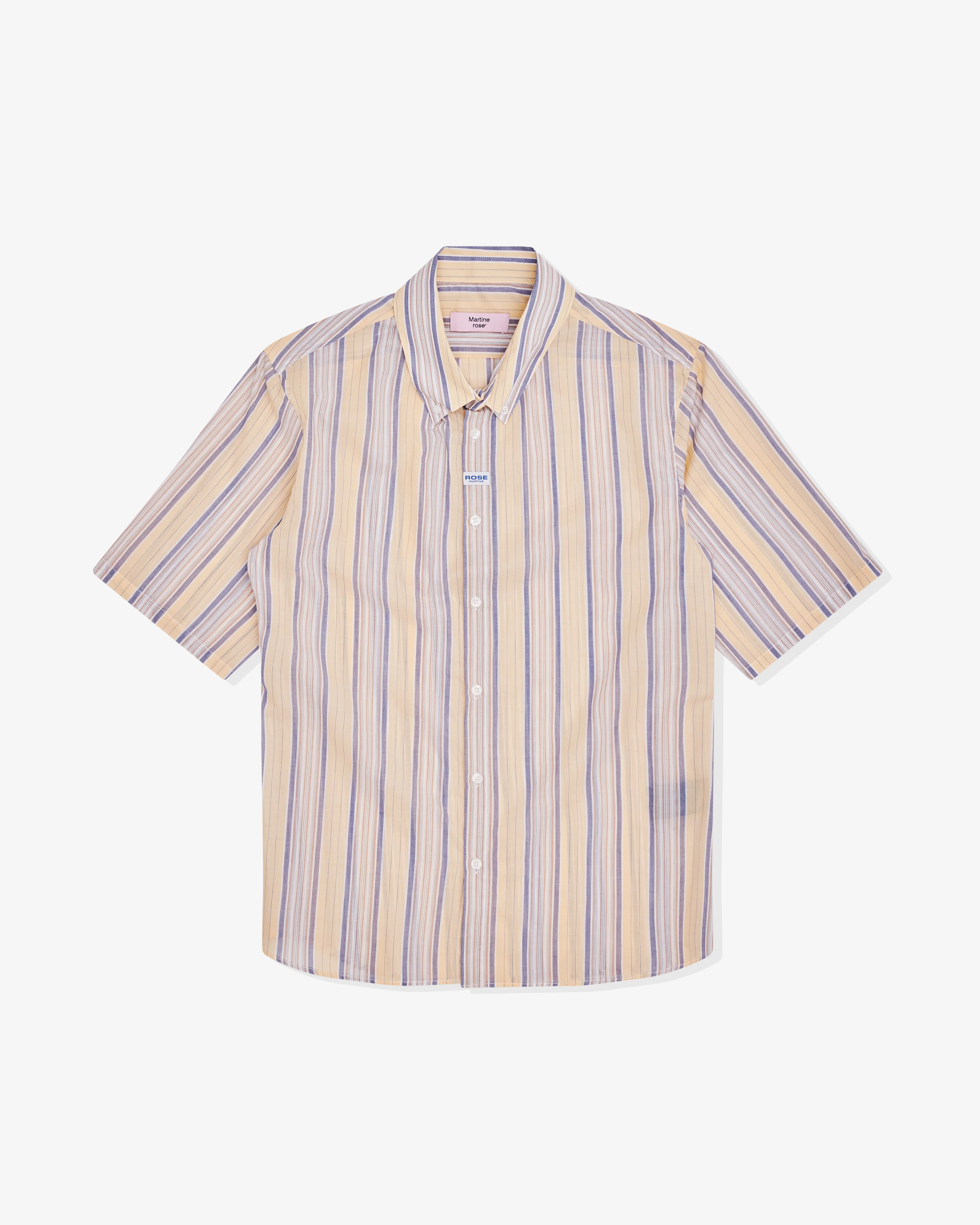 Martine Rose - Men’s S/S Casual Shirt - (Yellow/Blue)