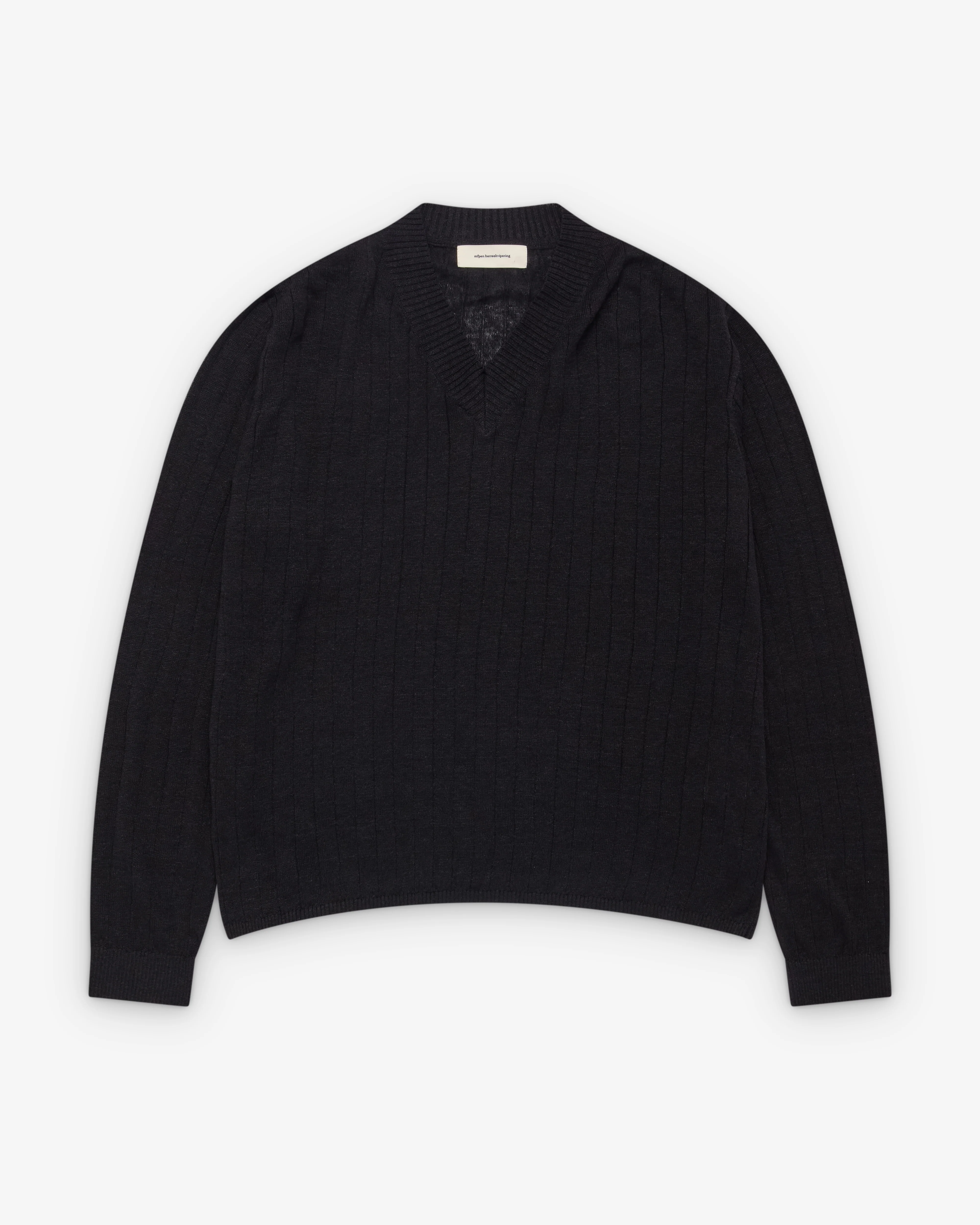 Mfpen - Men's V-Neck Pullover - (Black Rib)