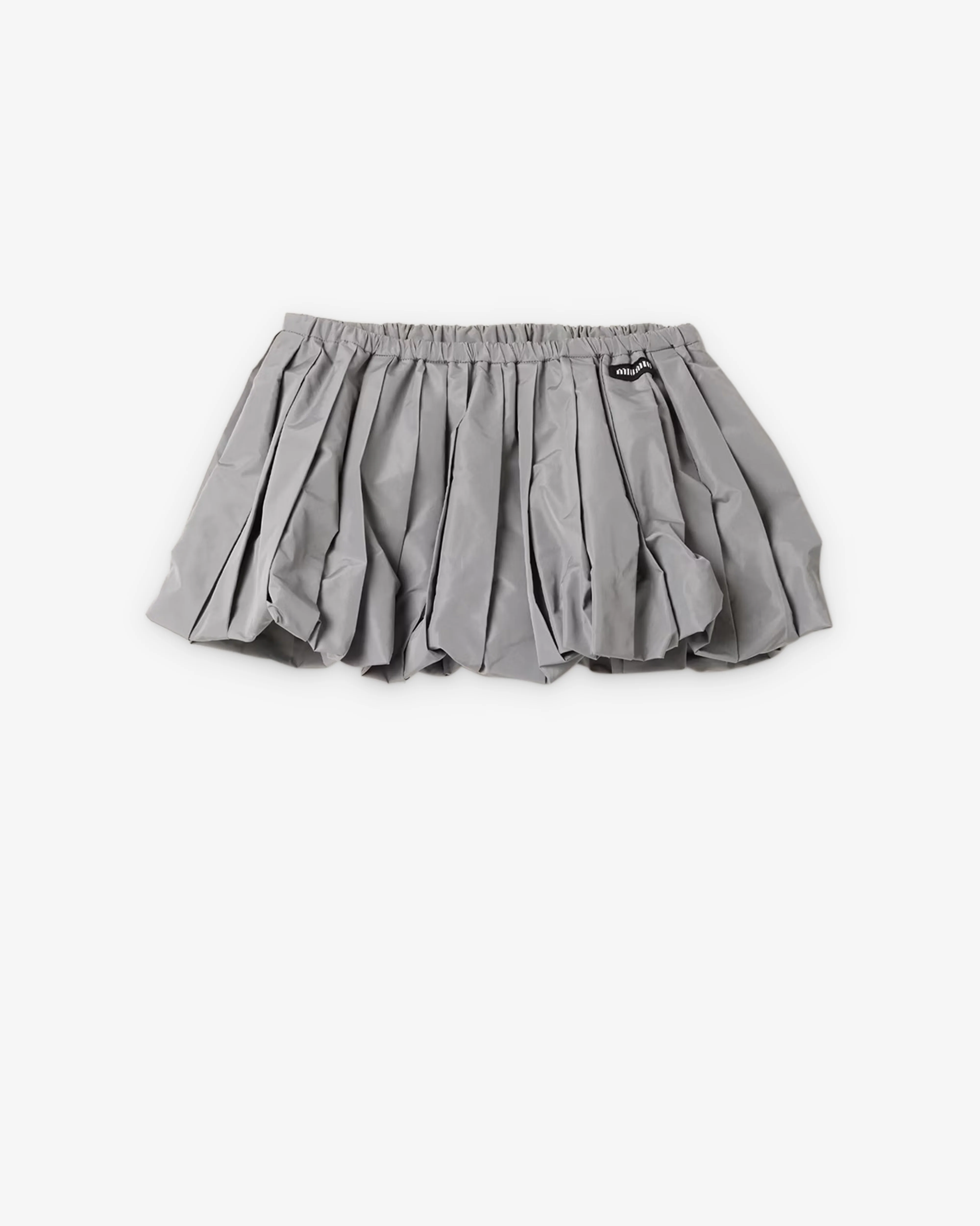 Miu Miu - Women's Technical Fabric Mini Skirt - (Lead Gray)