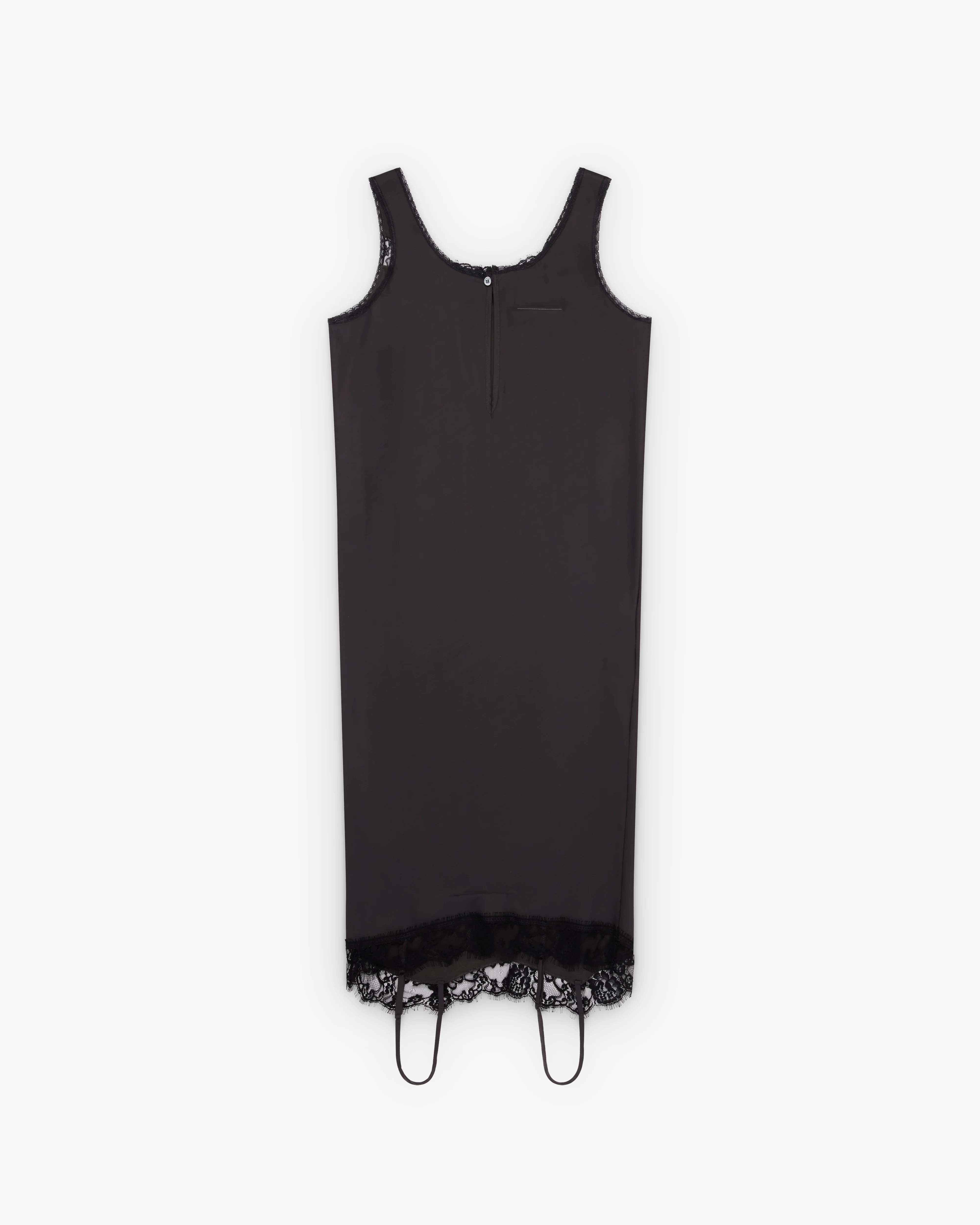 MM6 - Women's Mirrored Lace Slip Dress - (Anthracite) - Image 2