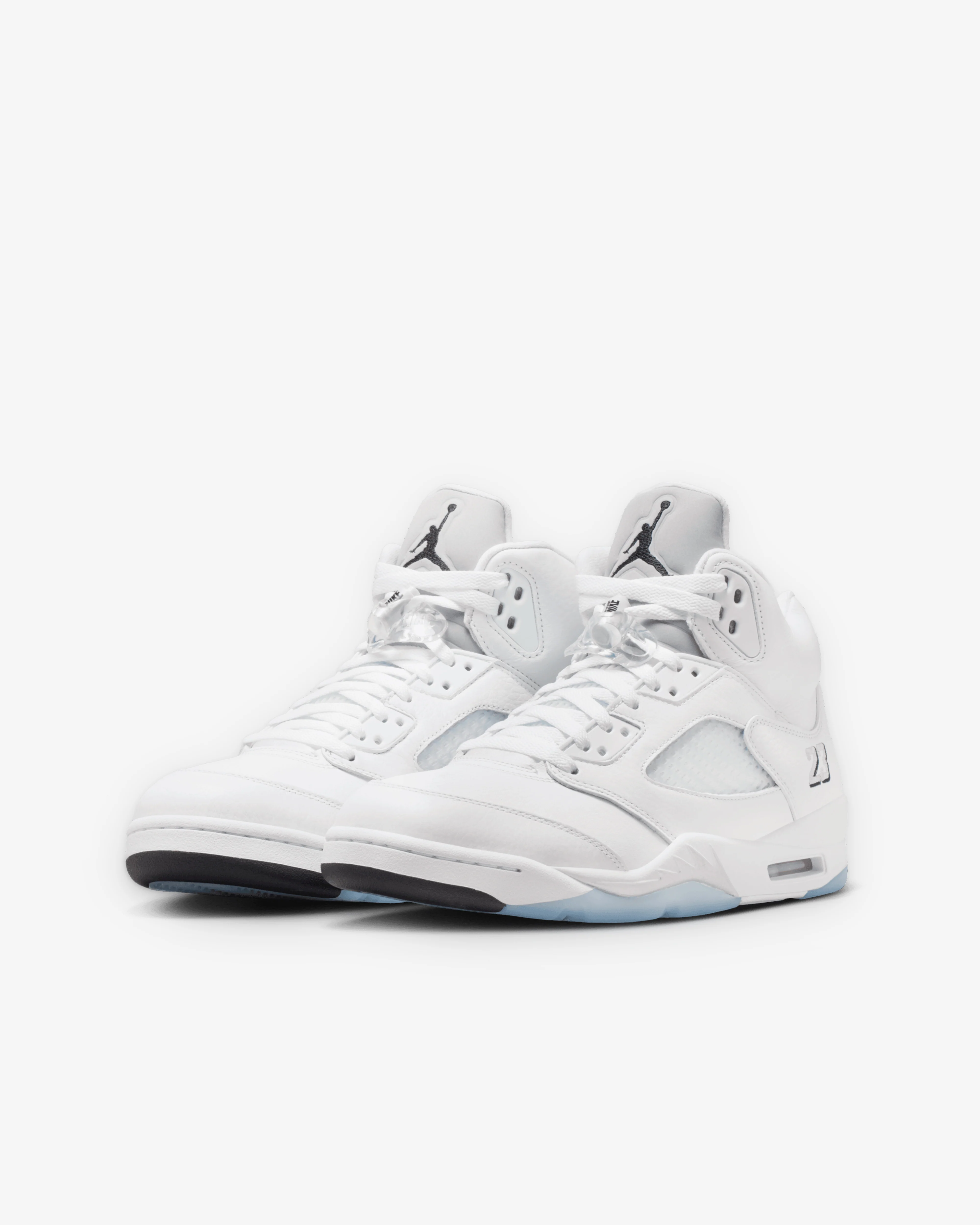 Nike - Men's Air Jordan 5 Retro OG - (White/Metallic Silver) - Image 3