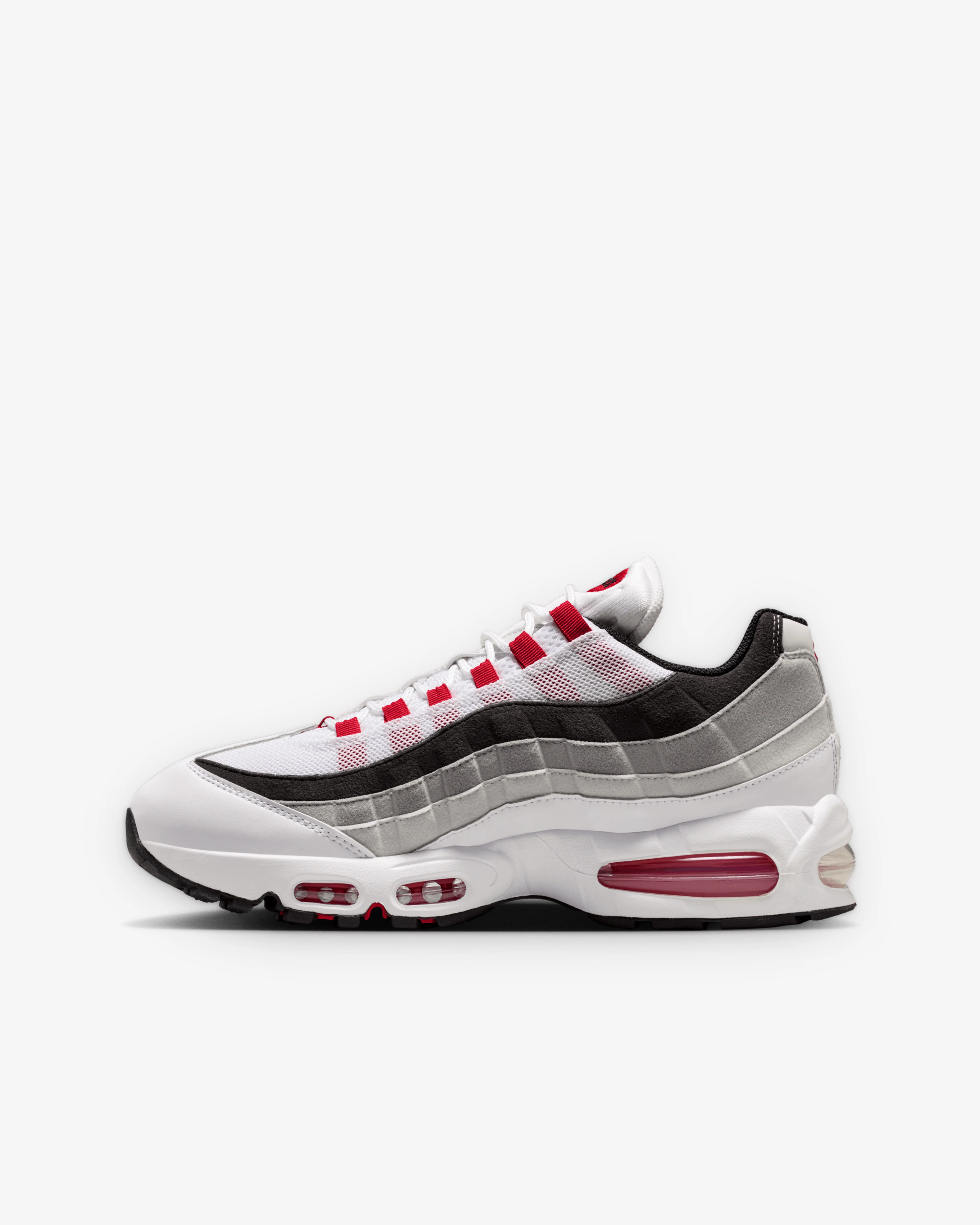 Nike - Men's Air Max 95 Big Bubble Premium - (White/Comet Red) - Image 2