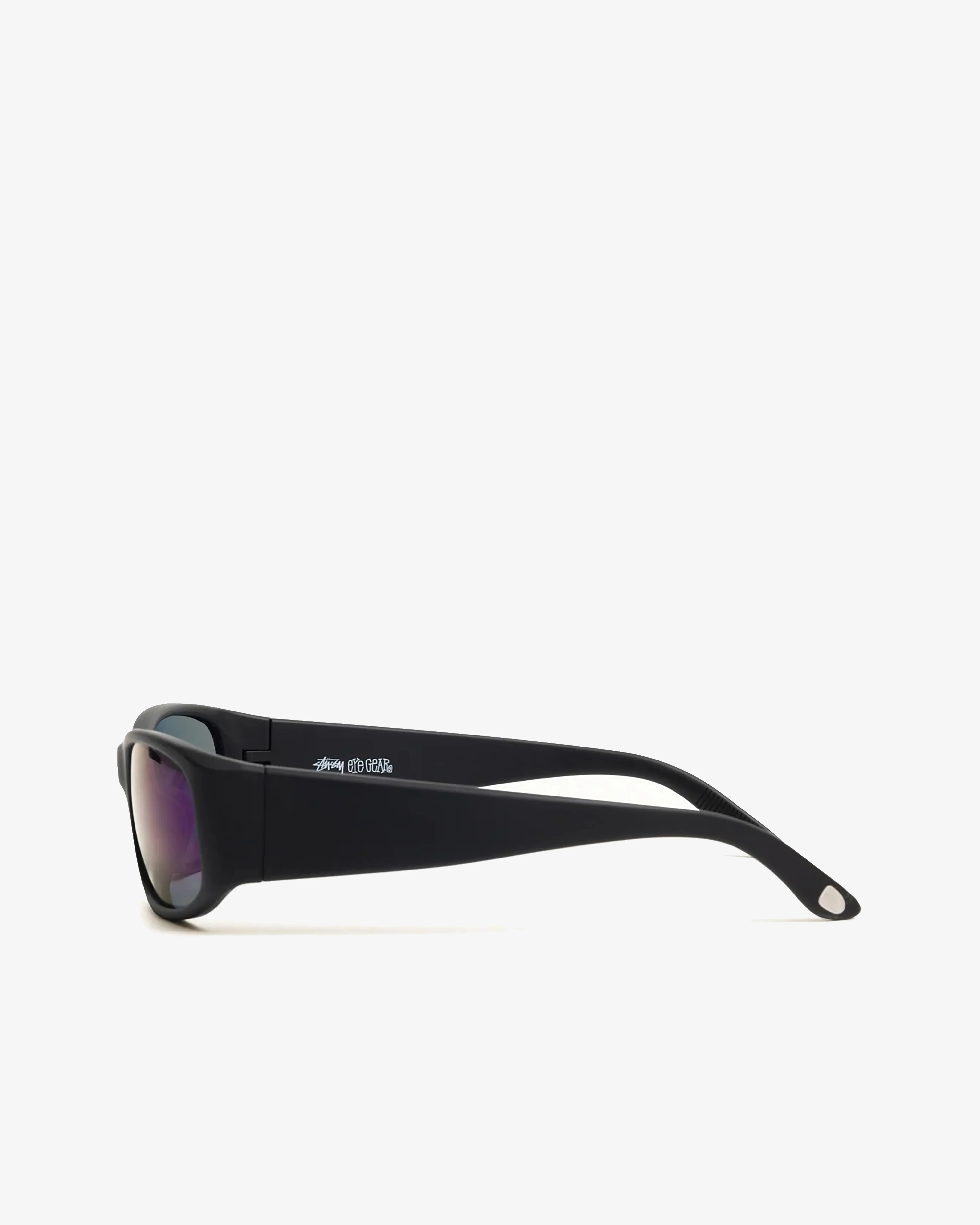 Stüssy - Men's Mikey Sunglasses - (Rubber Black/Polarized Dark Blue Lens) - Image 2