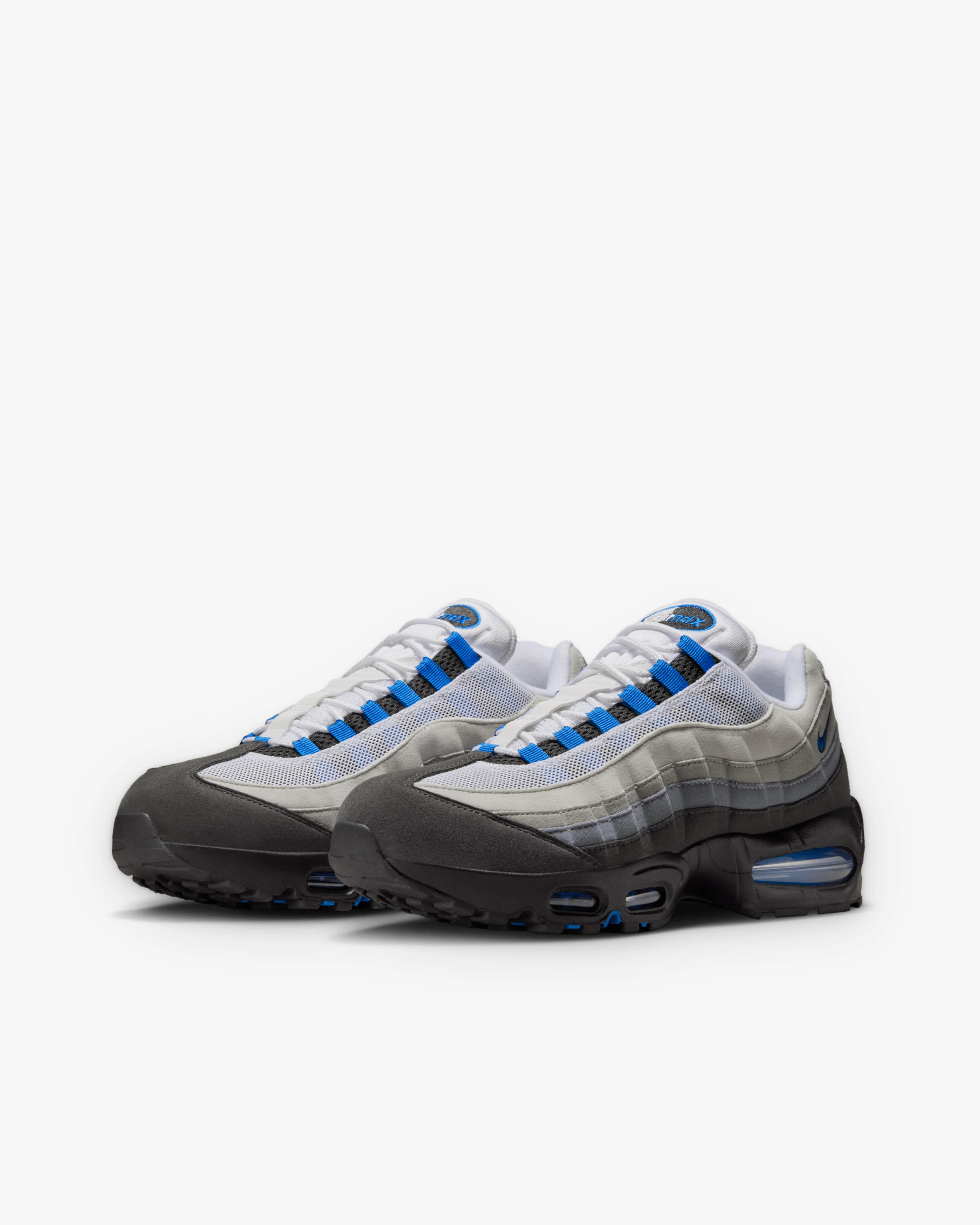 Nike - Men’s Air Max 95 Big Bubble - (White/Black/Blue) - Image 3