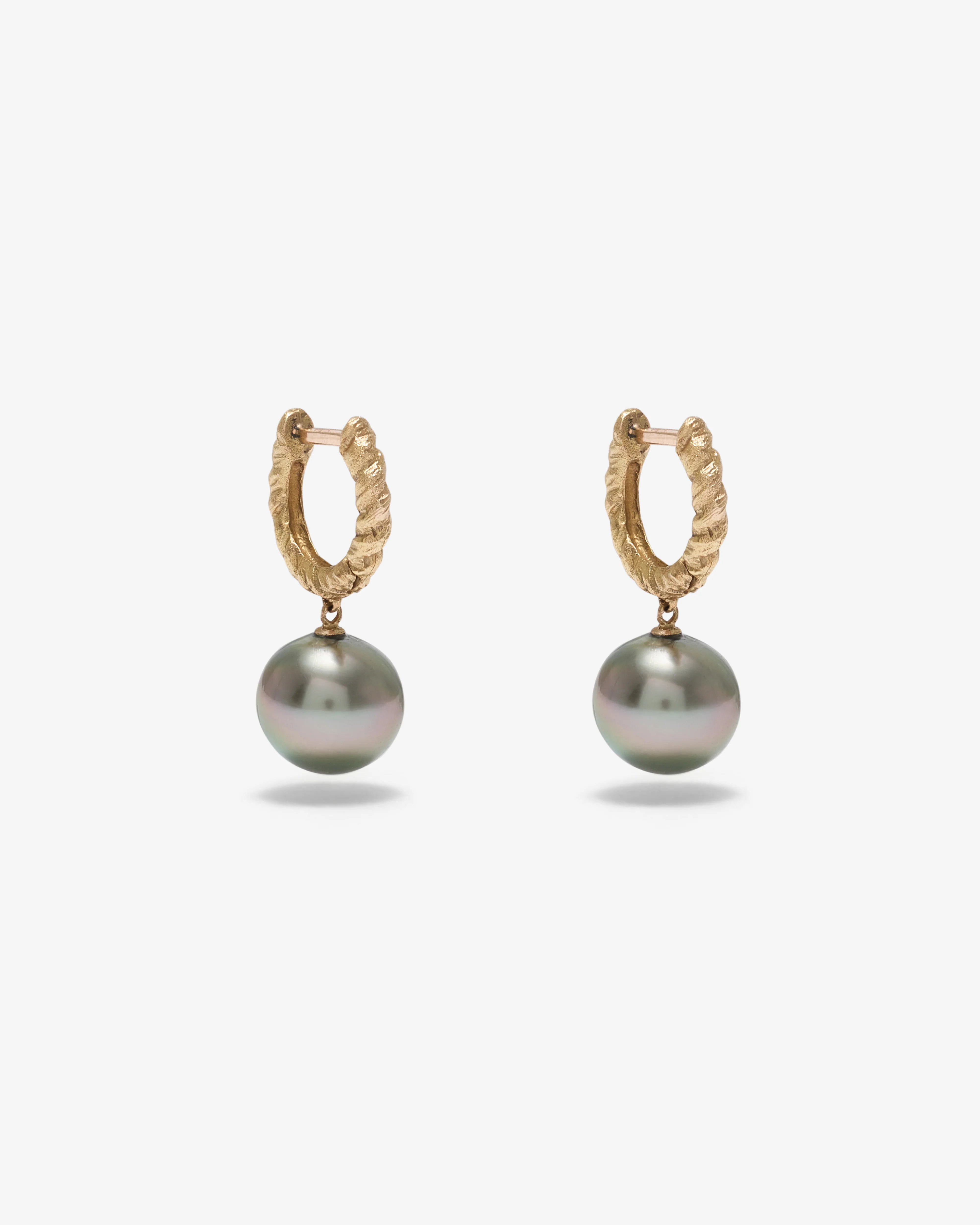 Noguchi Bijoux - 2 Tahitian Dia Earrings - (Yellow Gold) - Image 2