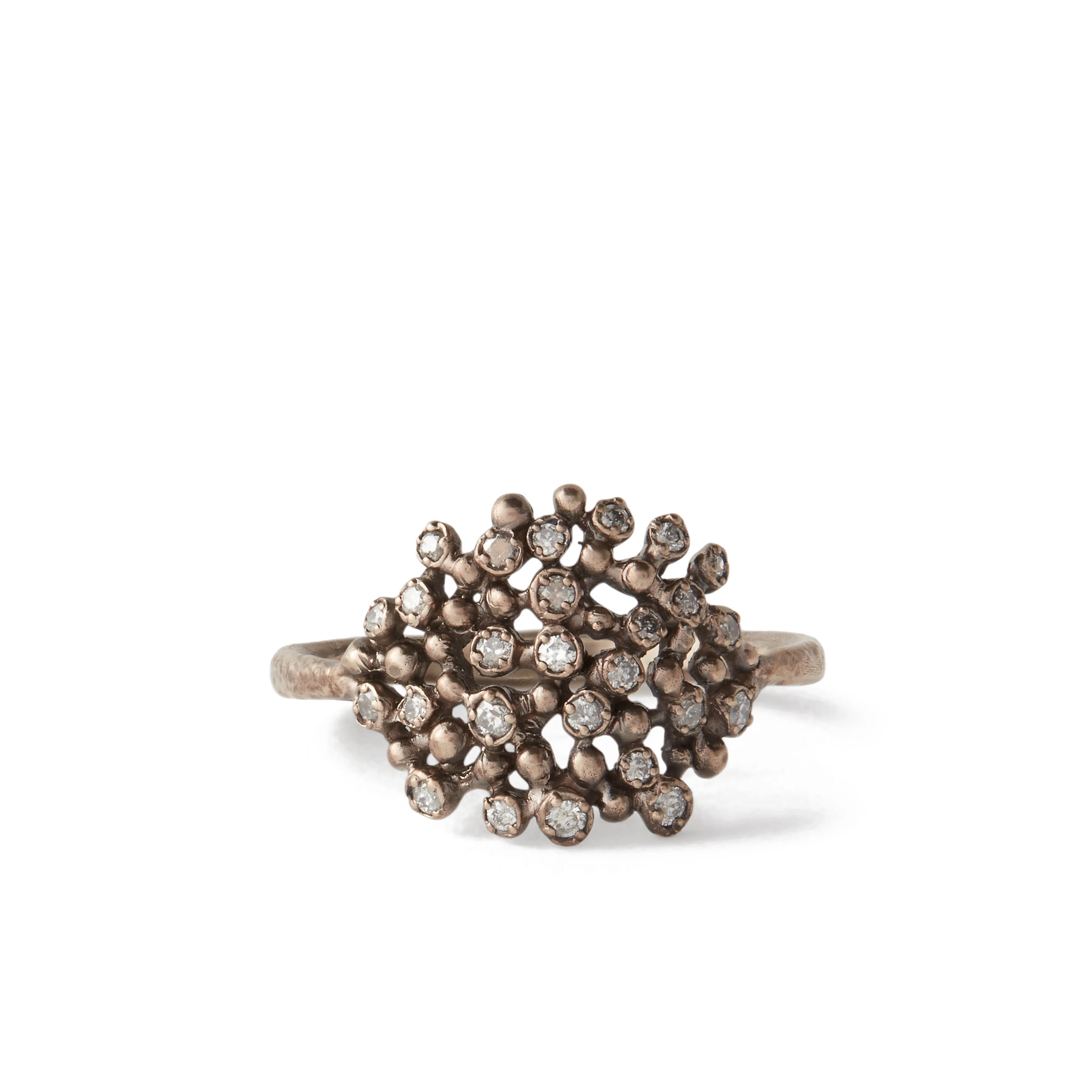 Noguchi Bijoux - Women’s Large Cluster Ring - (White Gold)