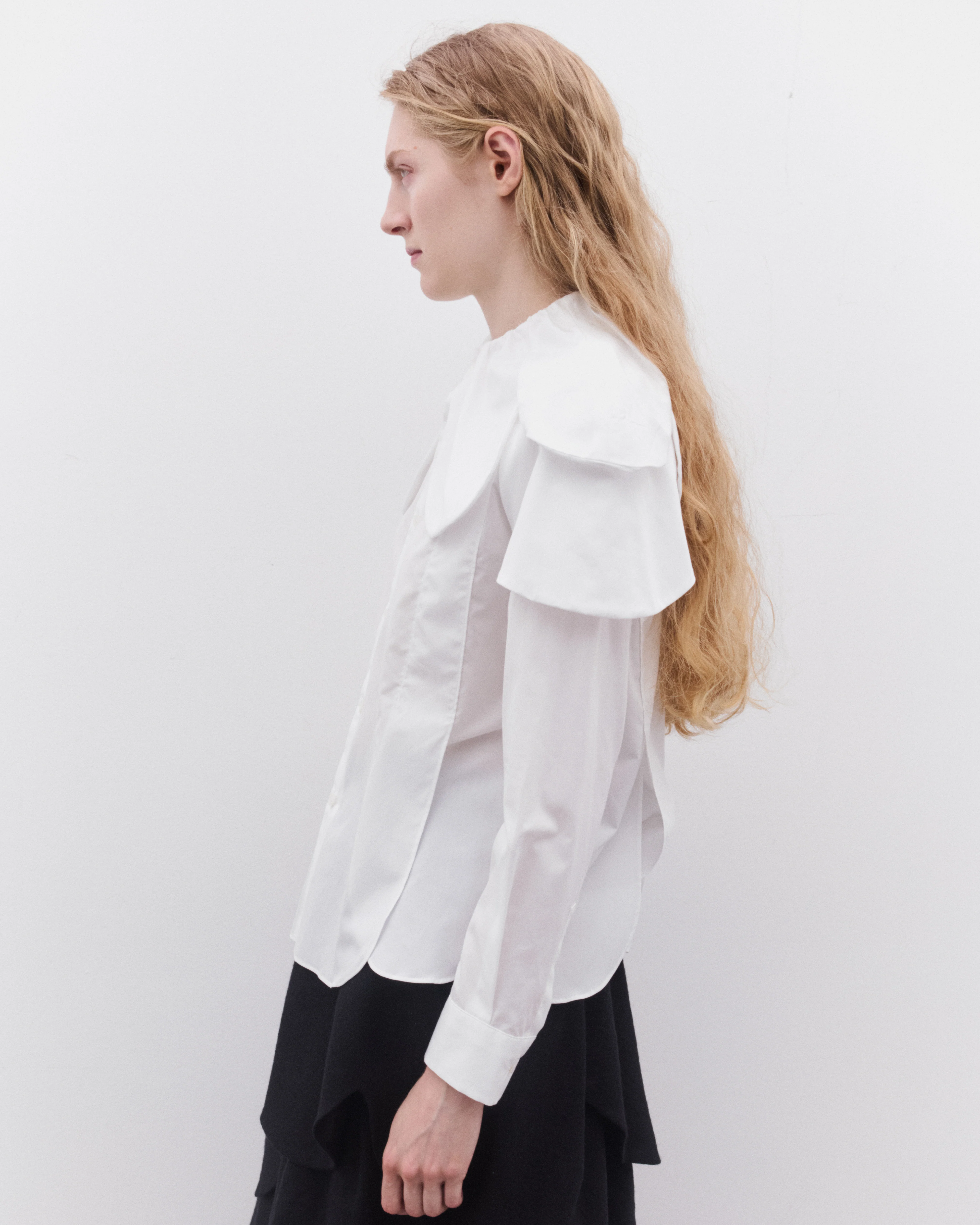 Noir Kei Ninomiya - Women’s Petal Collar Shirt - (White) - Image 4