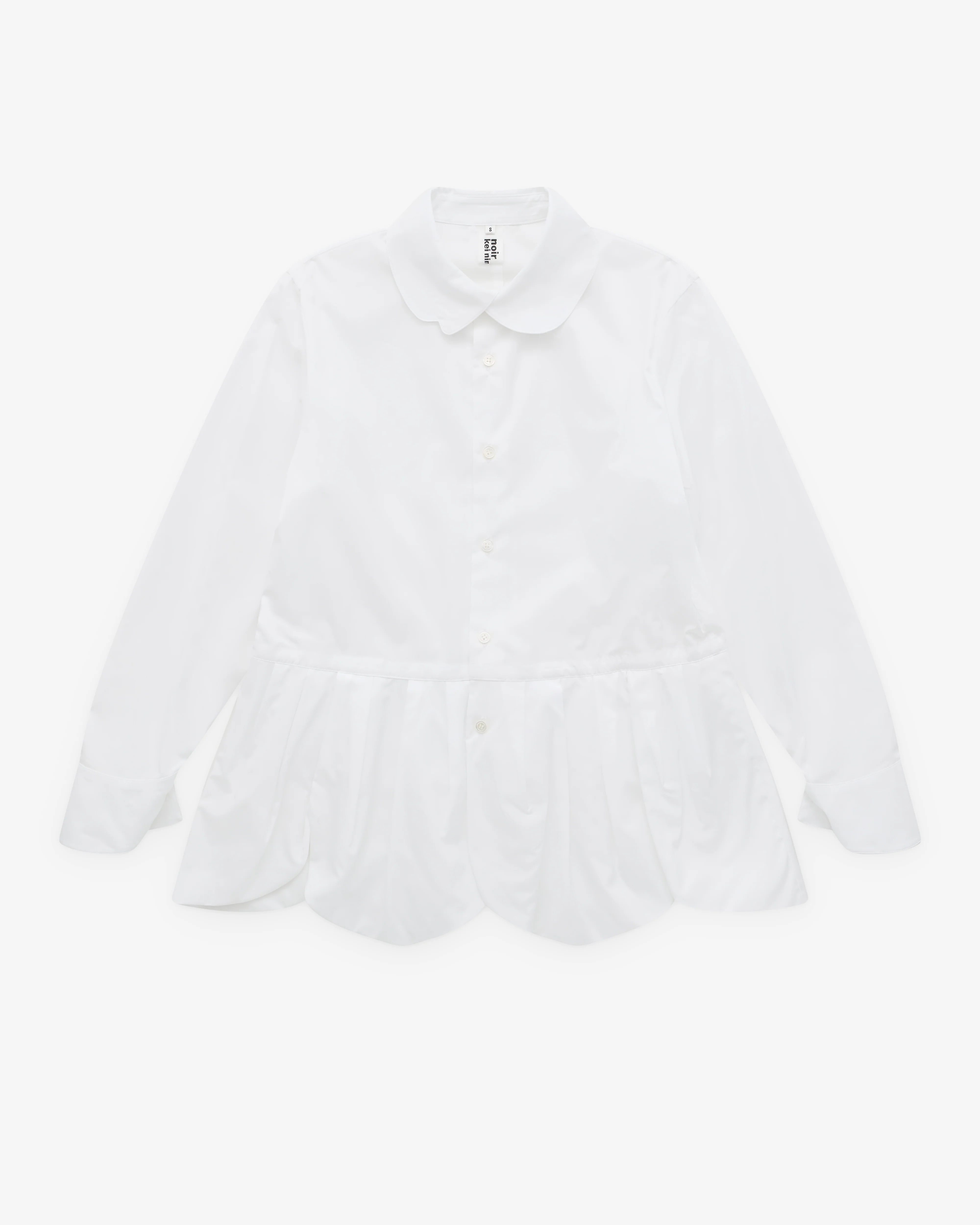 Noir Kei Ninomiya - Women’s Petal Peplum Hem Shirt - (White)